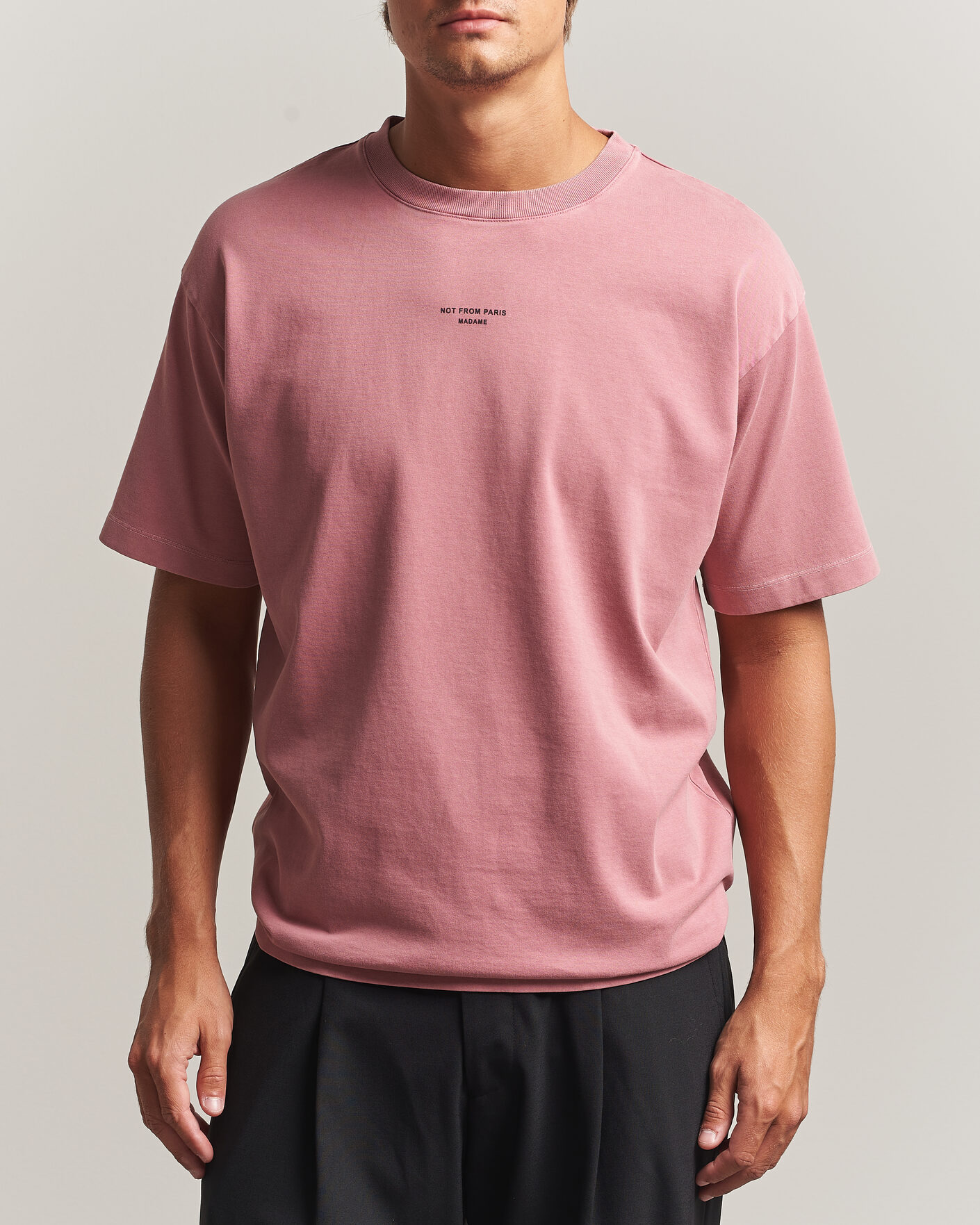 Uomini | T-shirt | Drôle de Monsieur | Classic Slogan T-Shirt Dark Pink