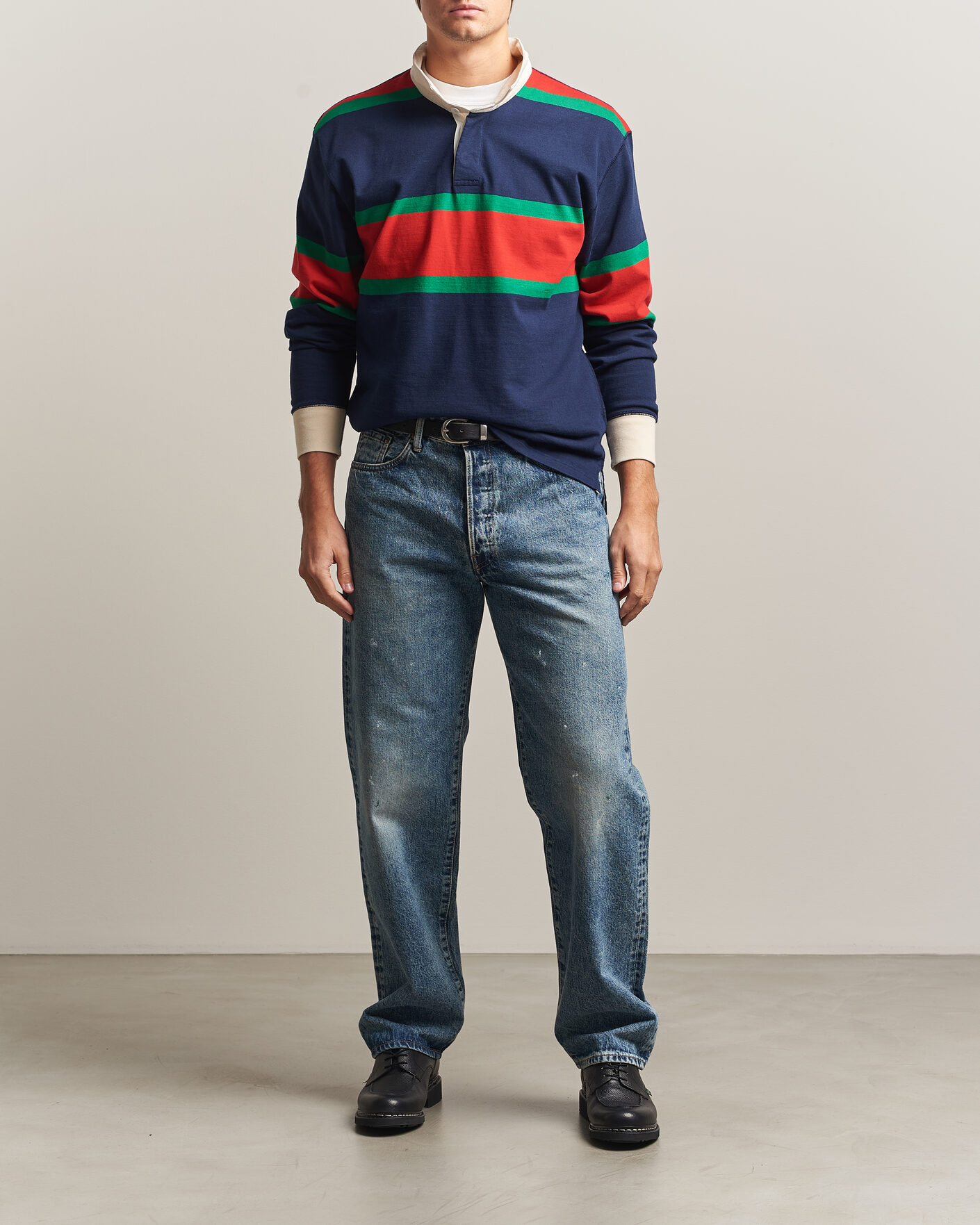 Uomini | Pantaloni | EDWIN | Loose Straight Rainbow Selvage Jeans Mid Used