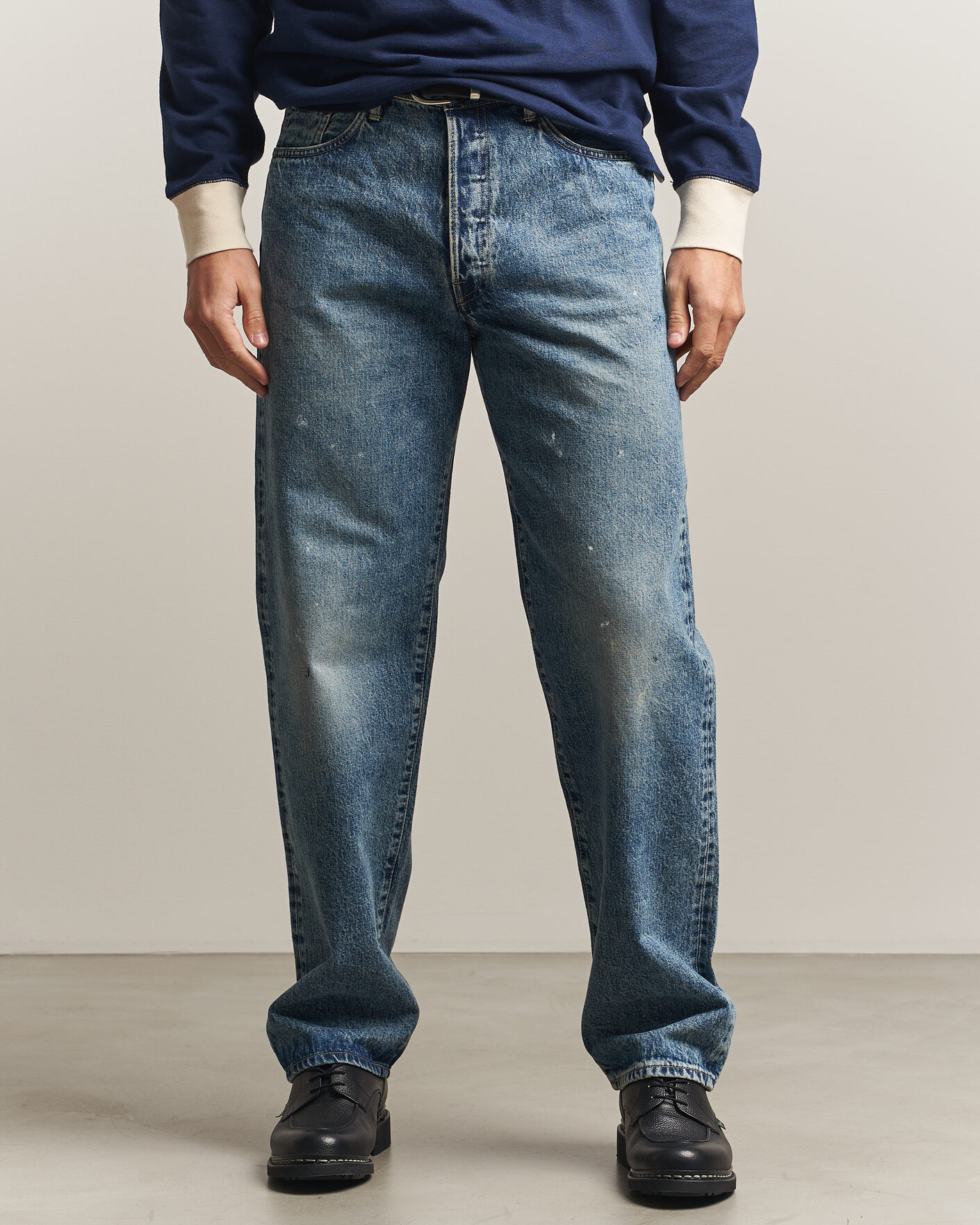 Uomini | Pantaloni | EDWIN | Loose Straight Rainbow Selvage Jeans Mid Used