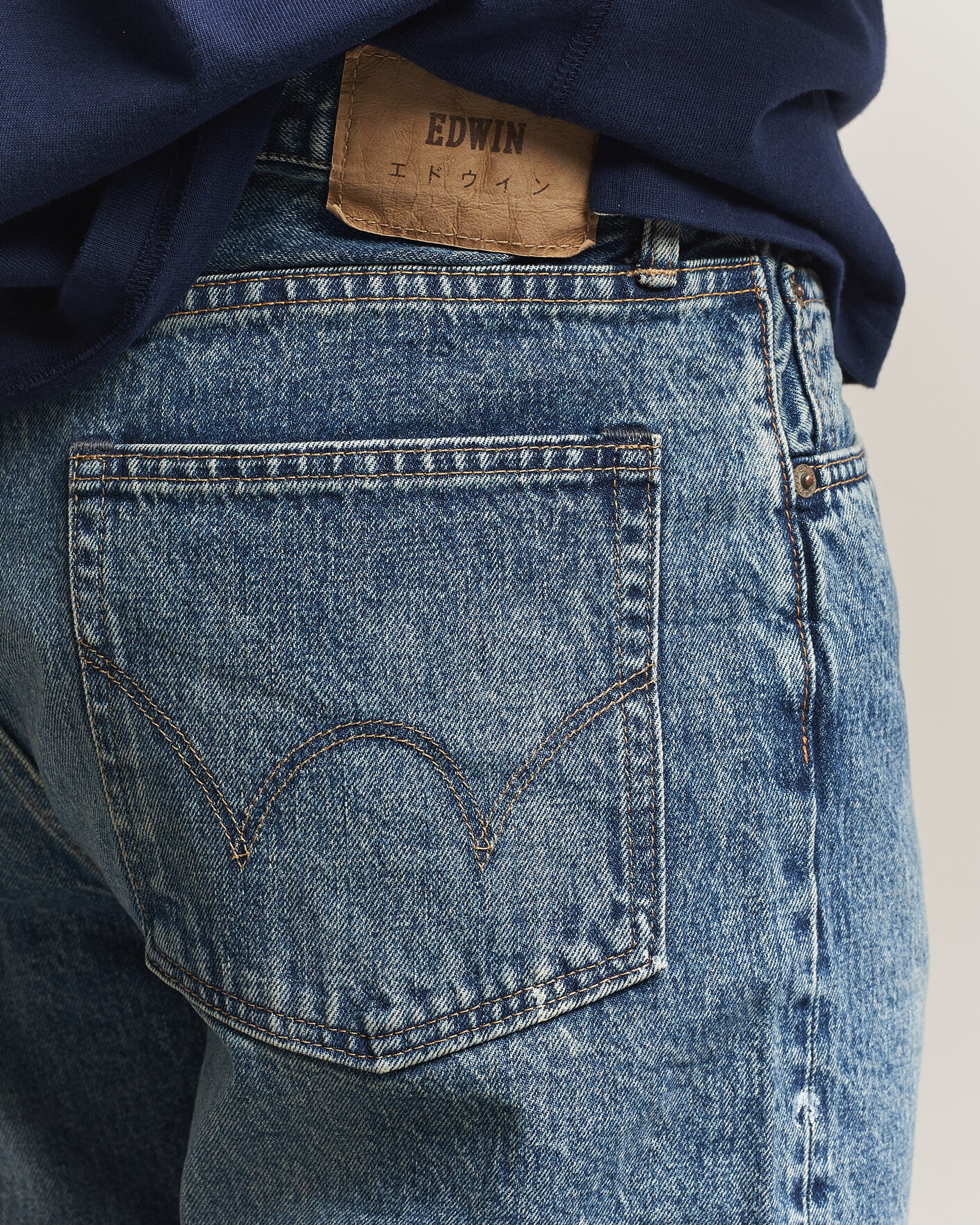 Uomini | Pantaloni | EDWIN | Loose Straight Rainbow Selvage Jeans Mid Used