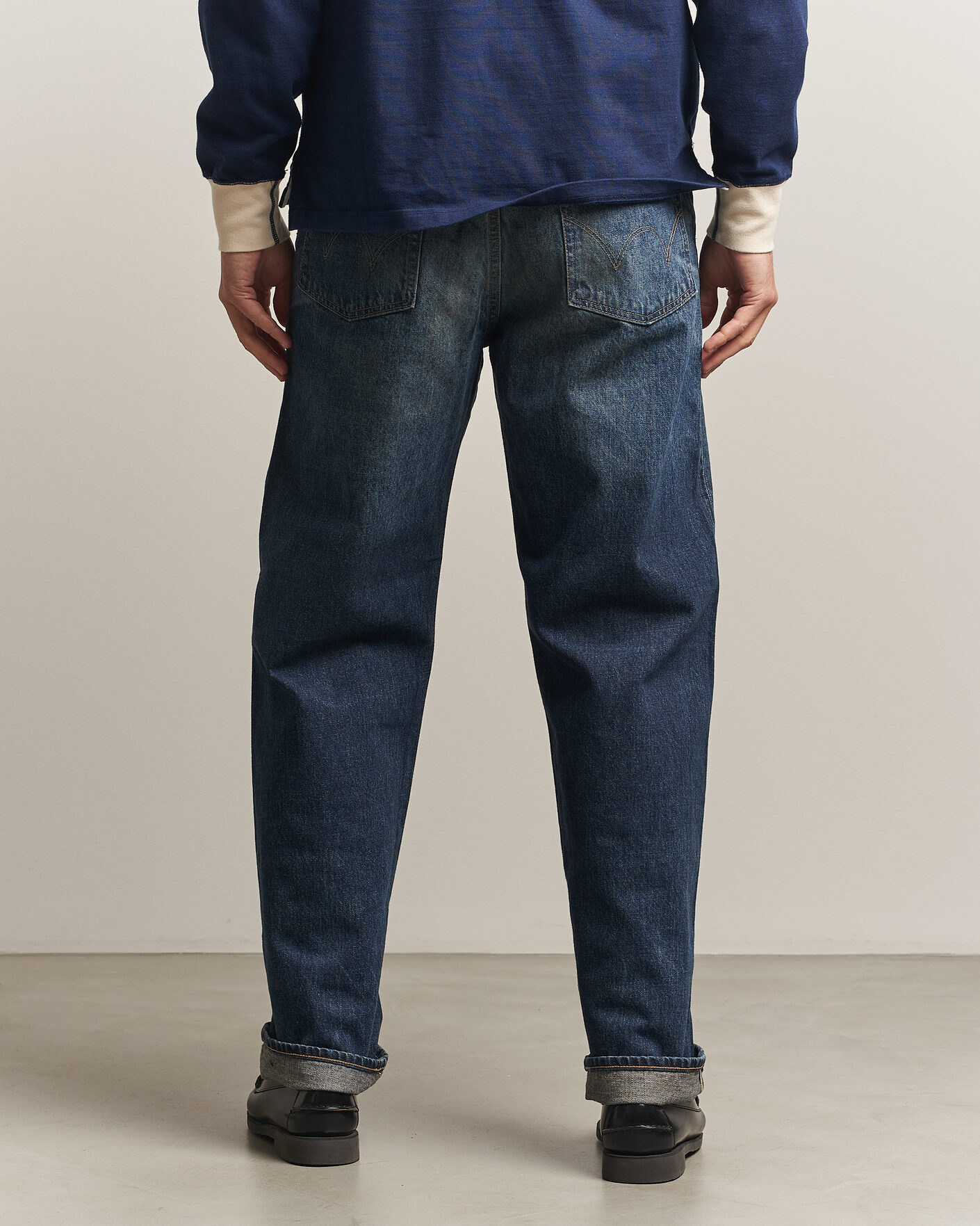 Uomini | Pantaloni | EDWIN | Loose Straight Rainbow Selvage Jeans Dark Used
