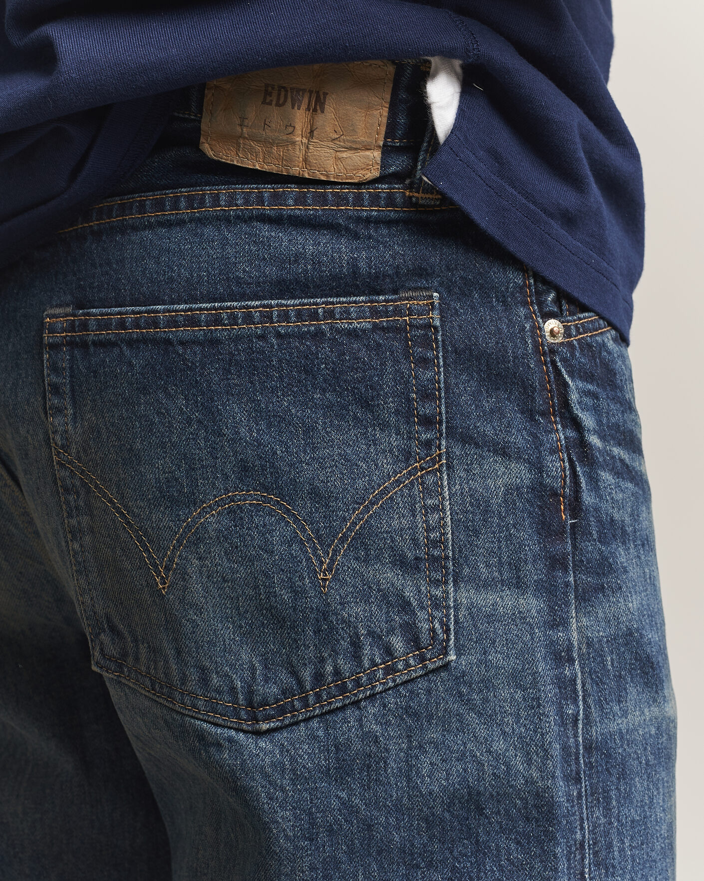 Uomini | Pantaloni | EDWIN | Loose Straight Rainbow Selvage Jeans Dark Used