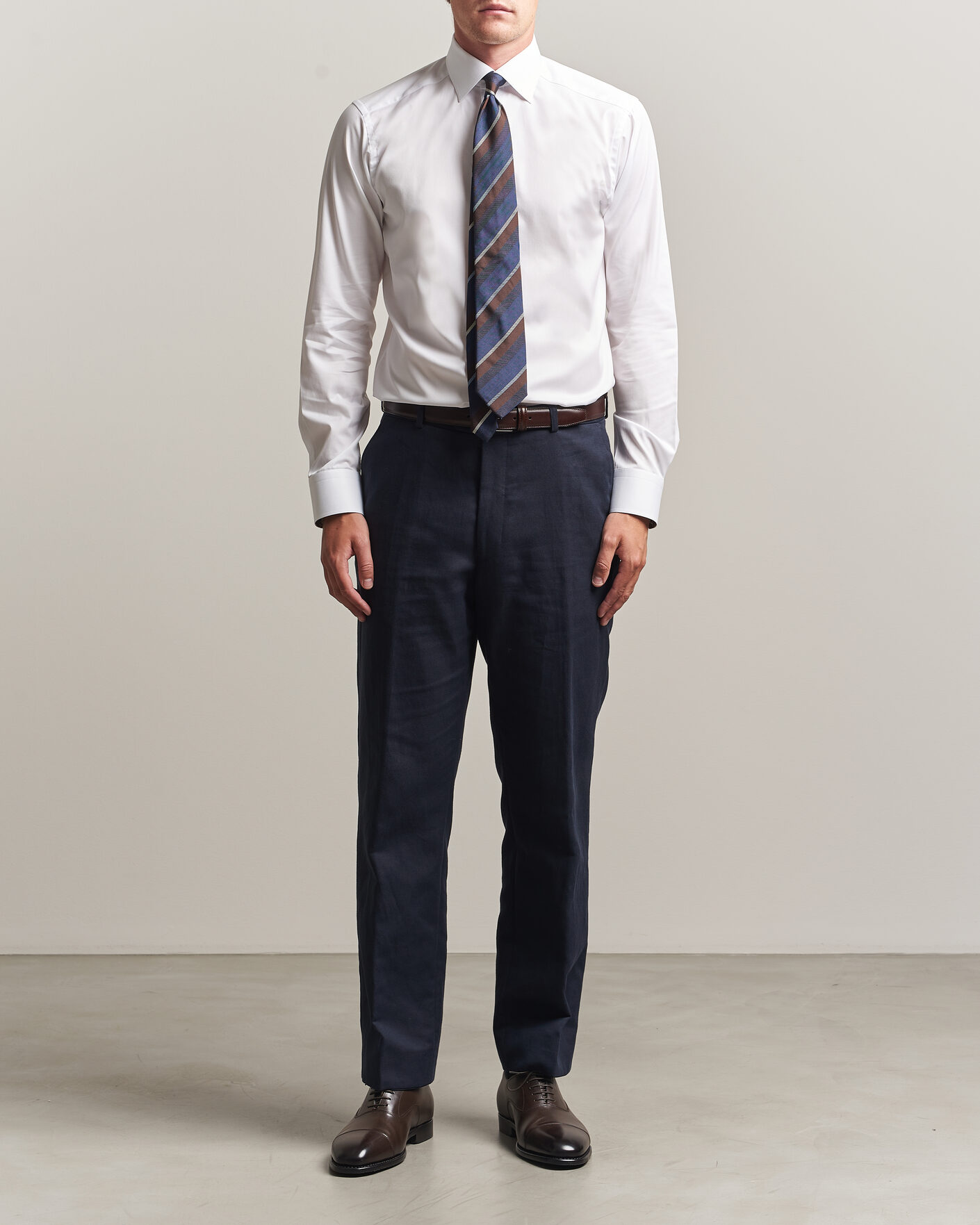 Uomini | Camicie | Eton | Slim Fit Signature Twill Contrast Shirt White