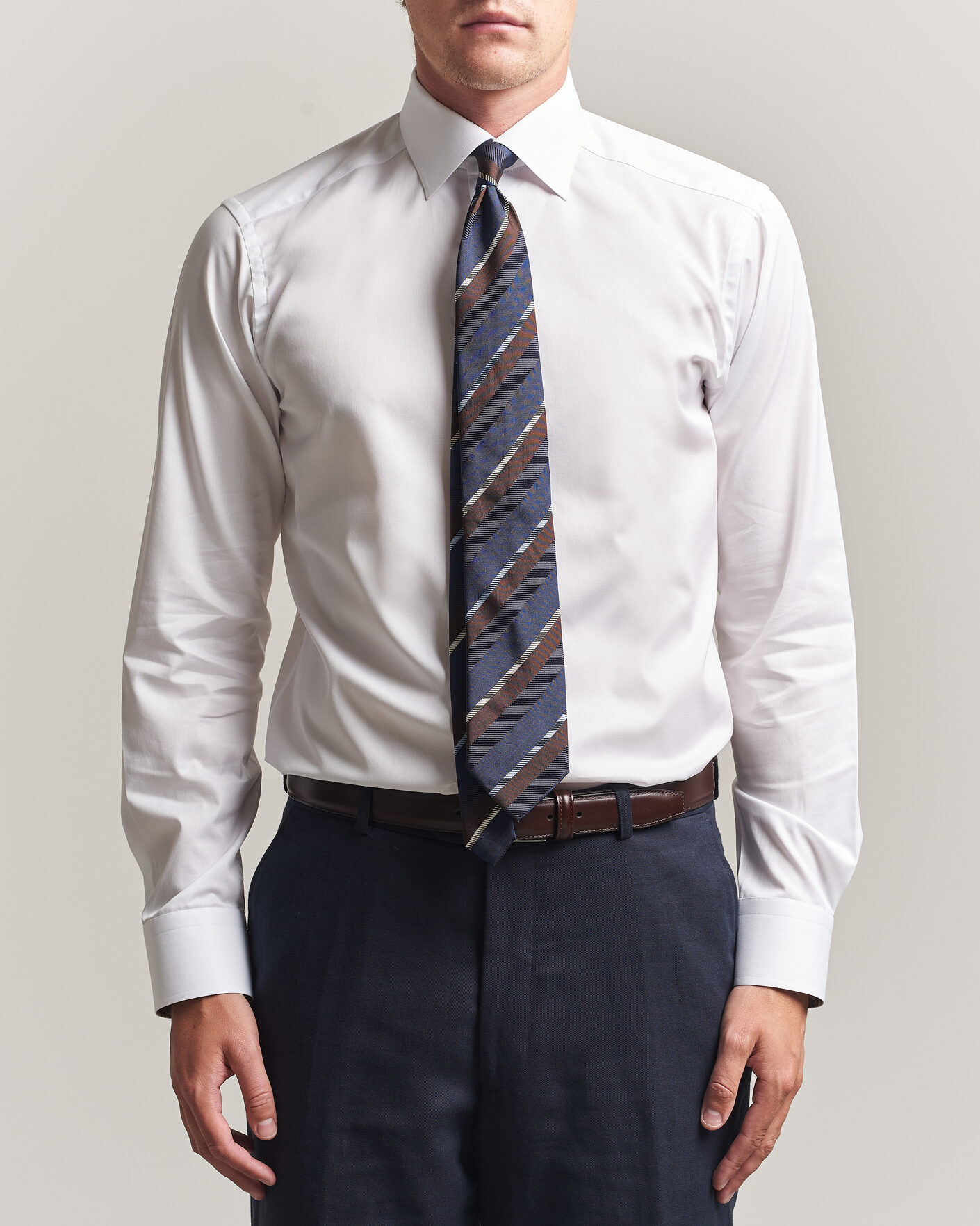 Uomini | Camicie | Eton | Slim Fit Signature Twill Contrast Shirt White