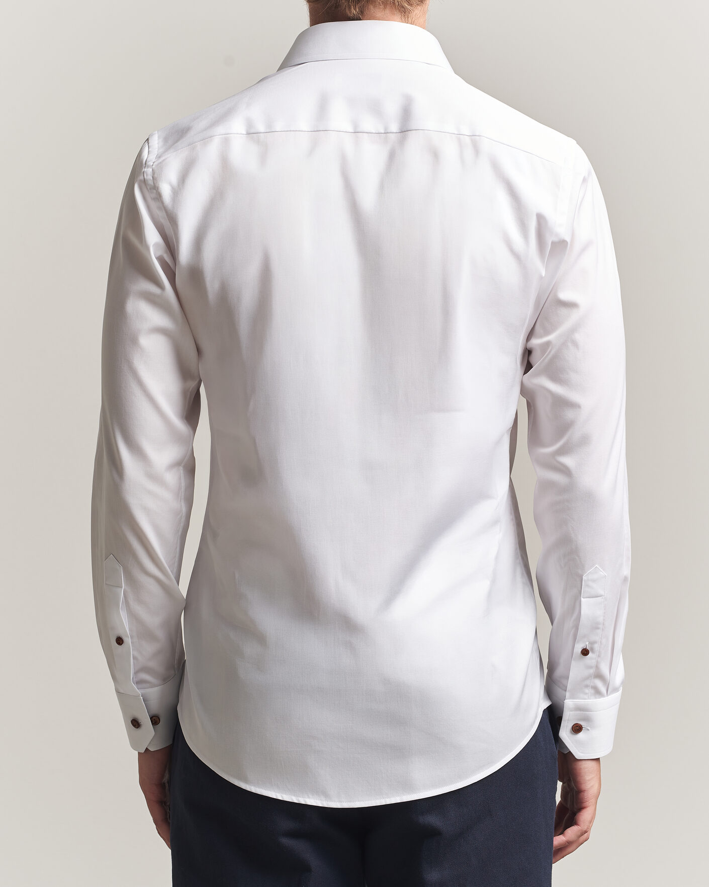 Uomini | Camicie | Eton | Slim Fit Signature Twill Contrast Shirt White