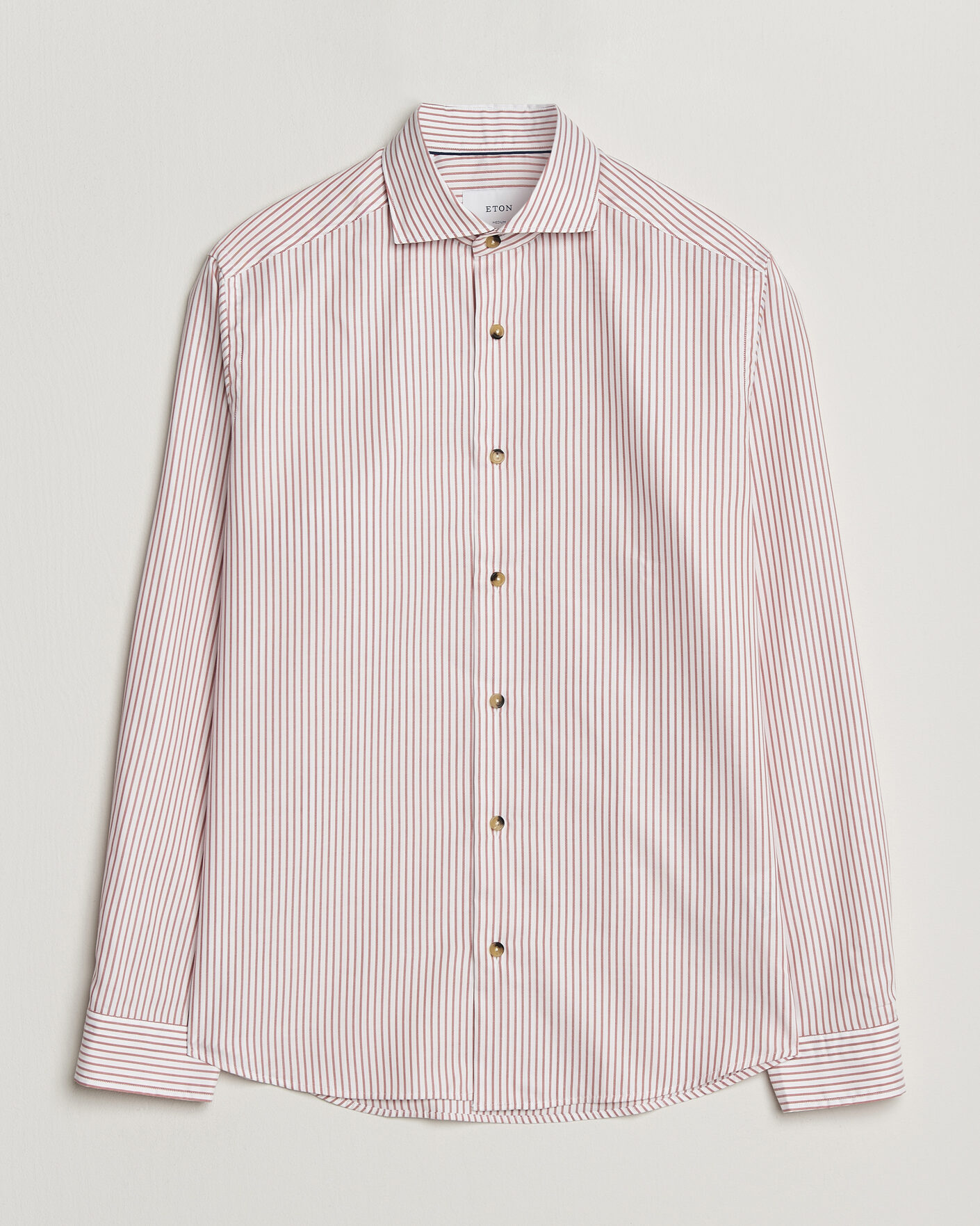 Uomini | Camicie | Eton | Casual Fit Signature Oxford Striped Shirt Orange