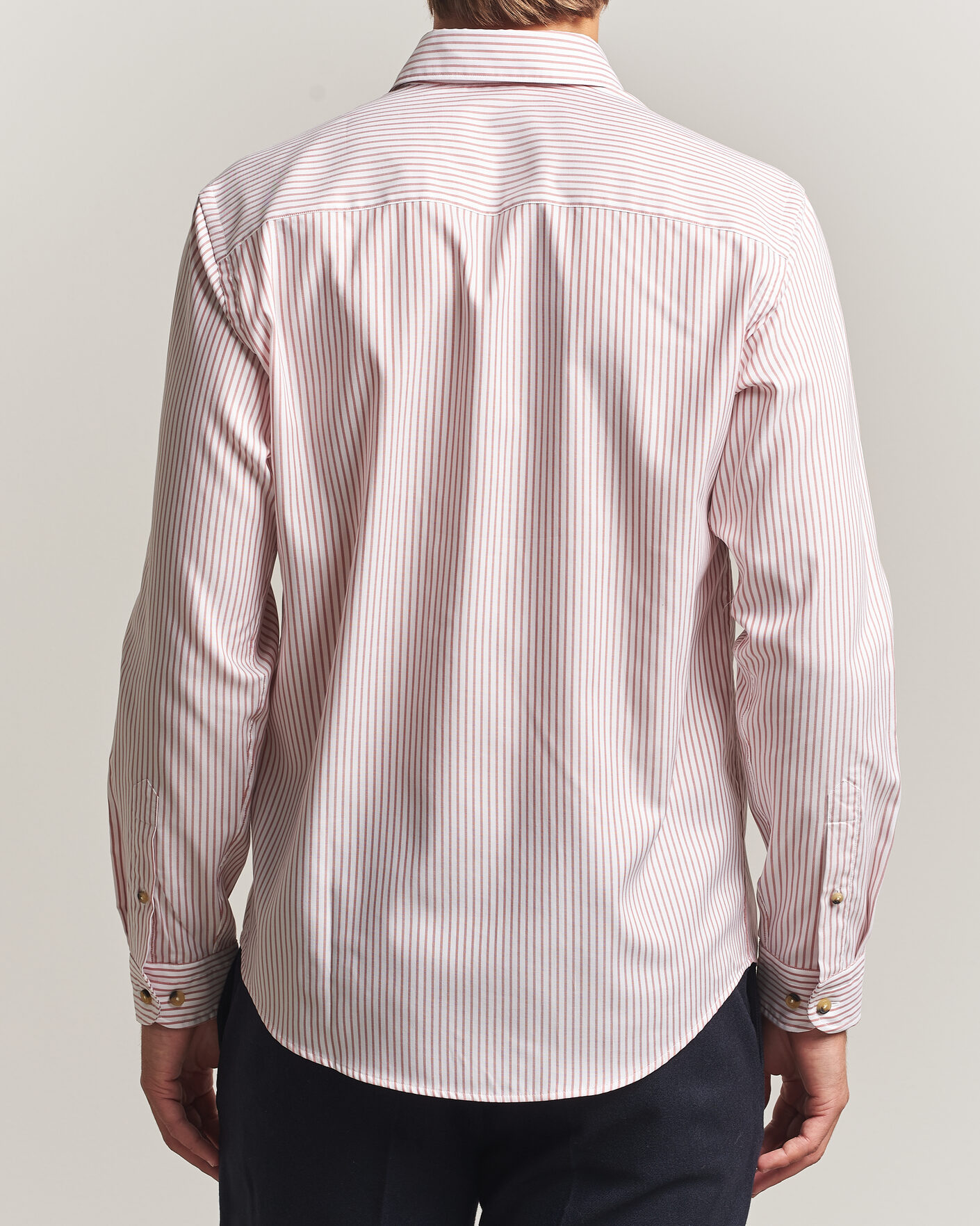 Uomini | Camicie | Eton | Casual Fit Signature Oxford Striped Shirt Orange
