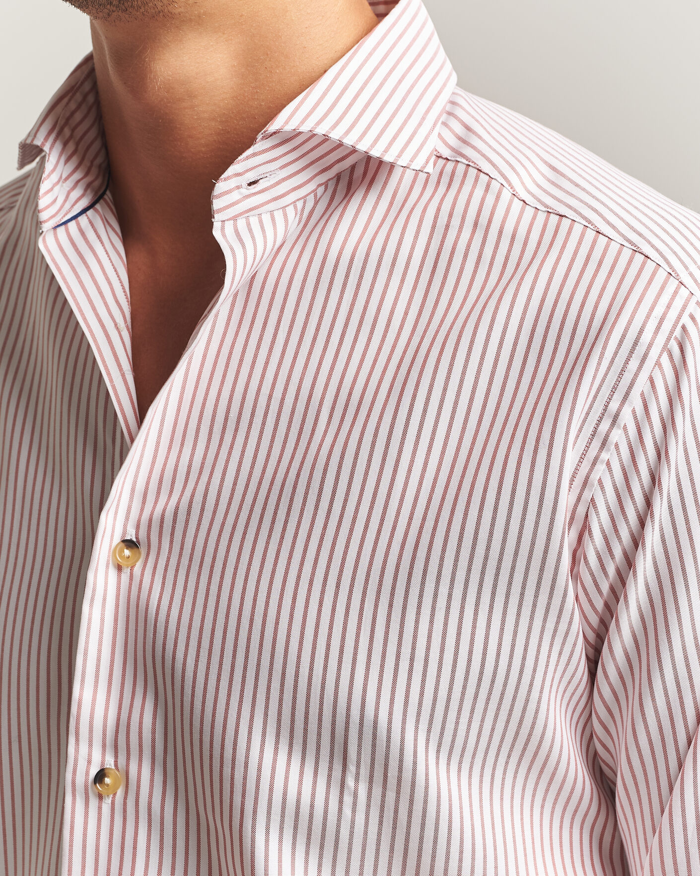 Uomini | Camicie | Eton | Casual Fit Signature Oxford Striped Shirt Orange