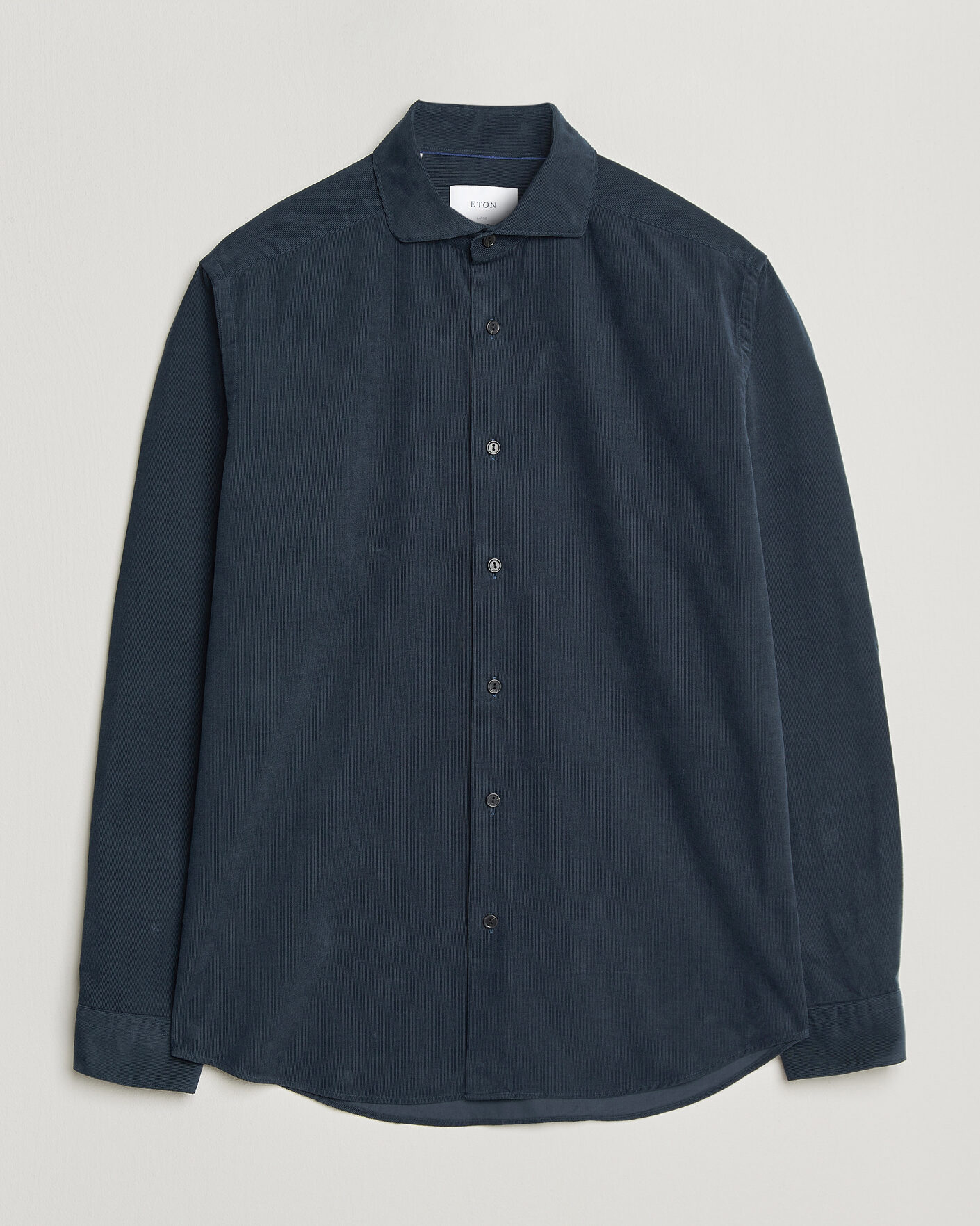 Uomini | Camicie | Eton | Casual Fit Corduroy Shirt Navy Blue