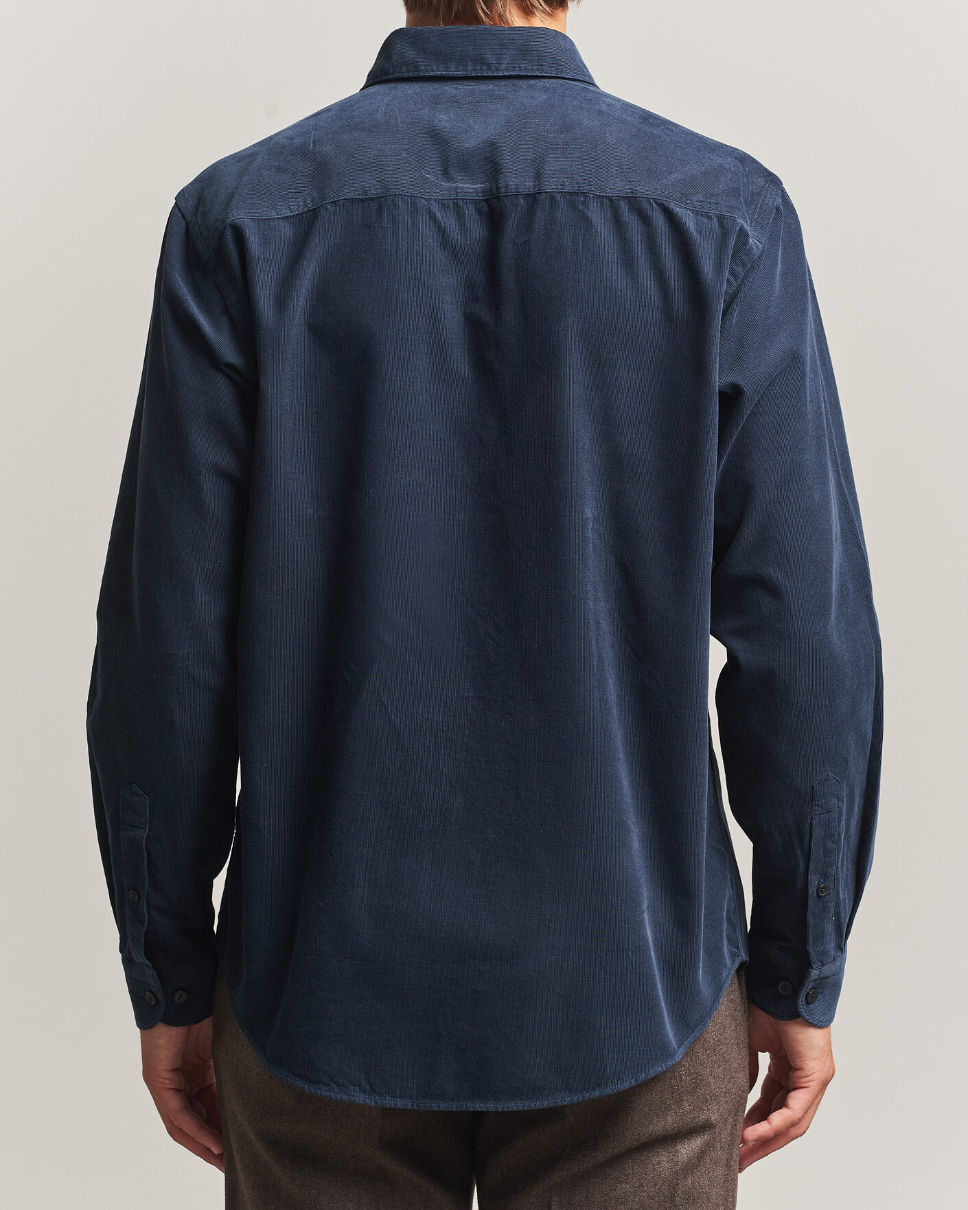 Uomini | Camicie | Eton | Casual Fit Corduroy Shirt Navy Blue