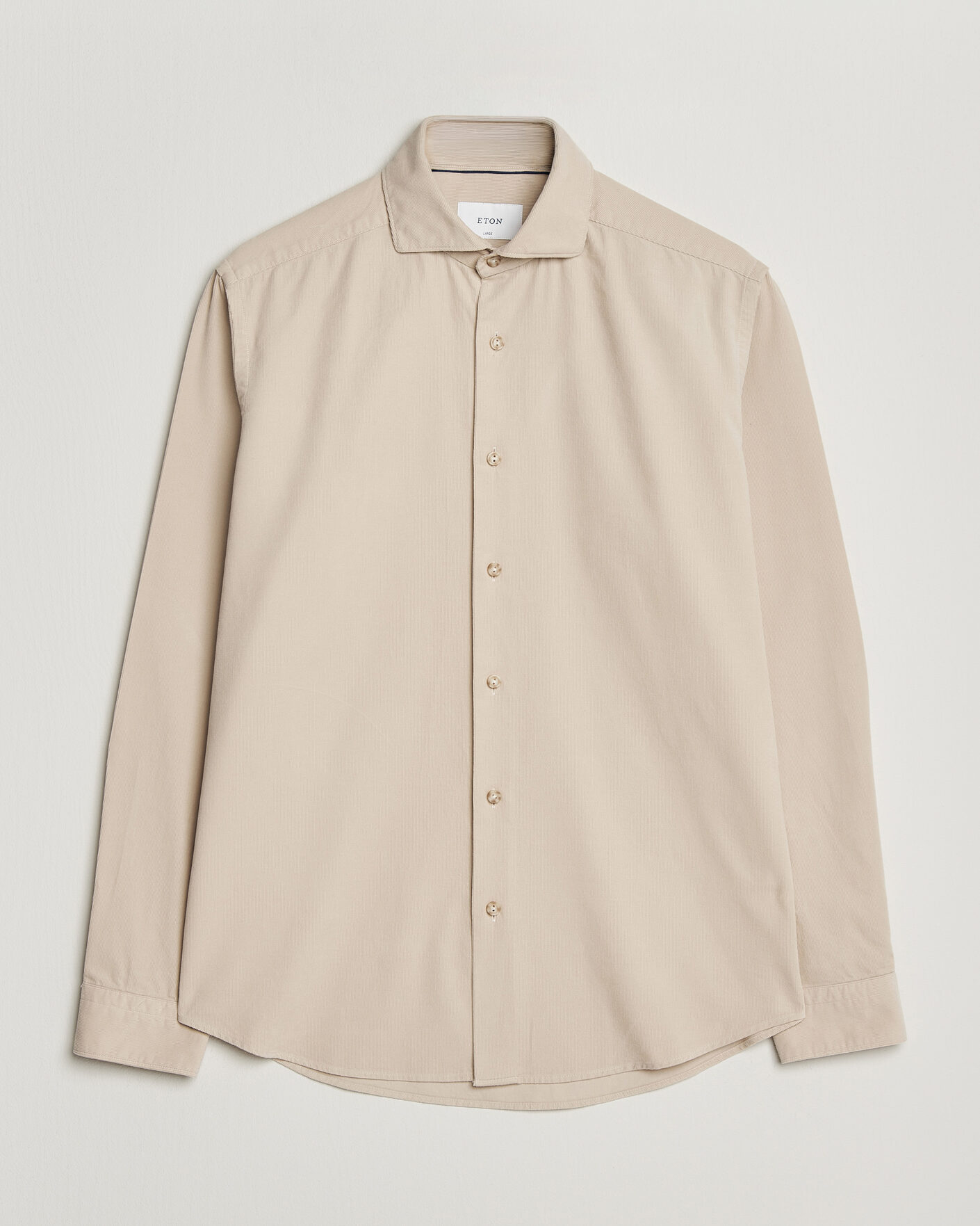 Uomini | Camicie | Eton | Casual Fit Corduroy Shirt Beige