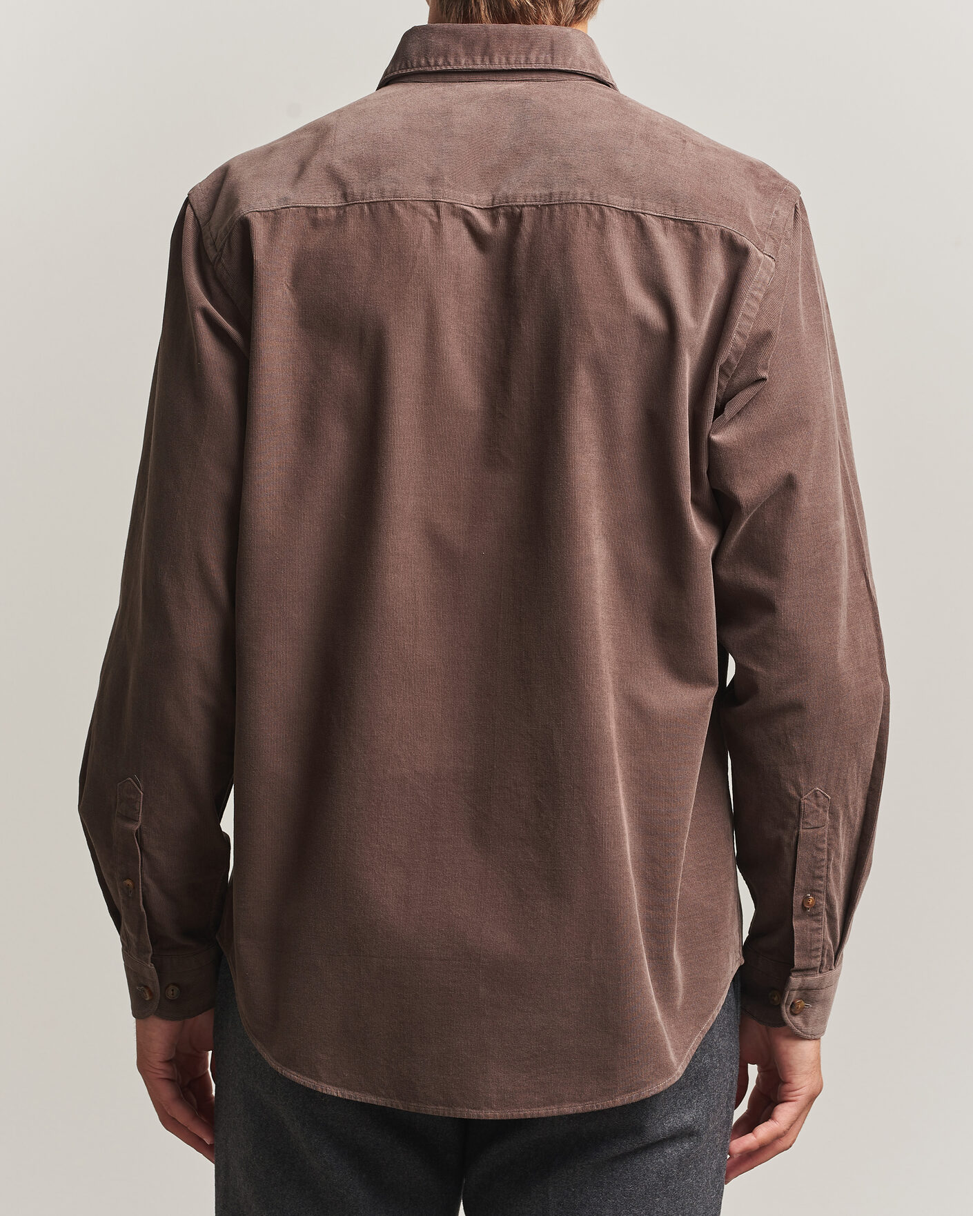 Uomini | Camicie | Eton | Casual Fit Corduroy Shirt Dark Brown