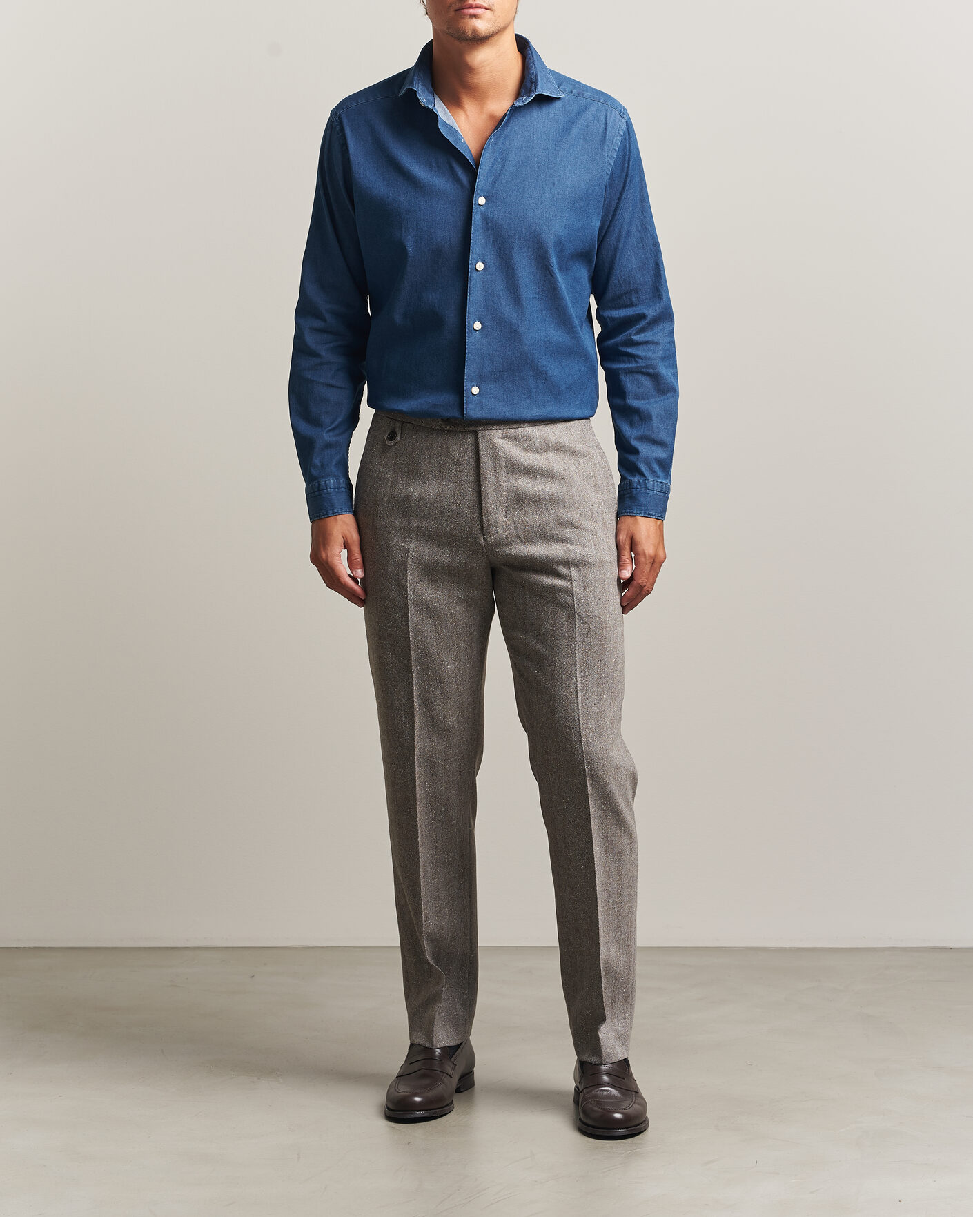 Uomini | Camicie | Eton | Casual Fit Denim Shirt Dark Wash