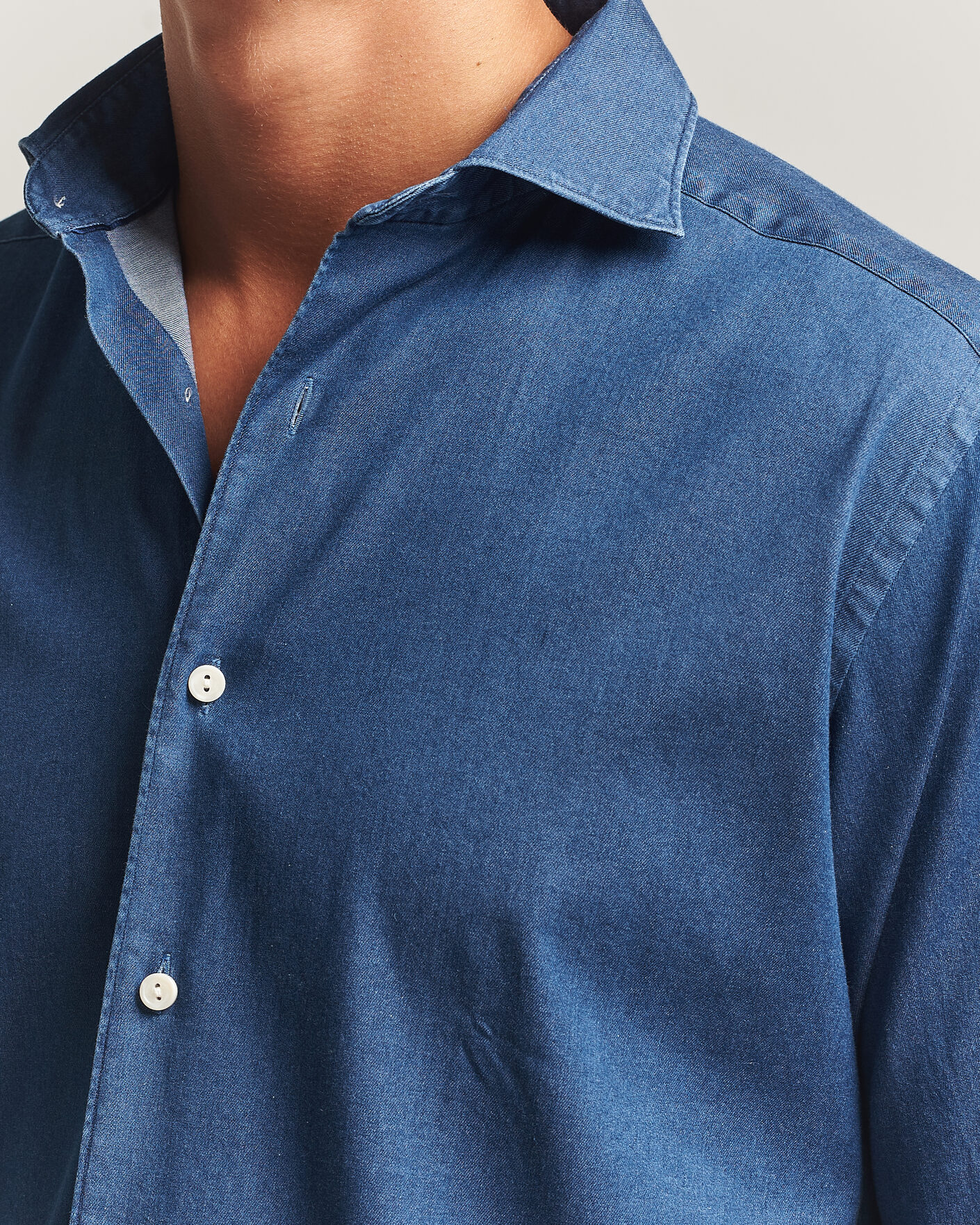 Uomini | Camicie | Eton | Casual Fit Denim Shirt Dark Wash