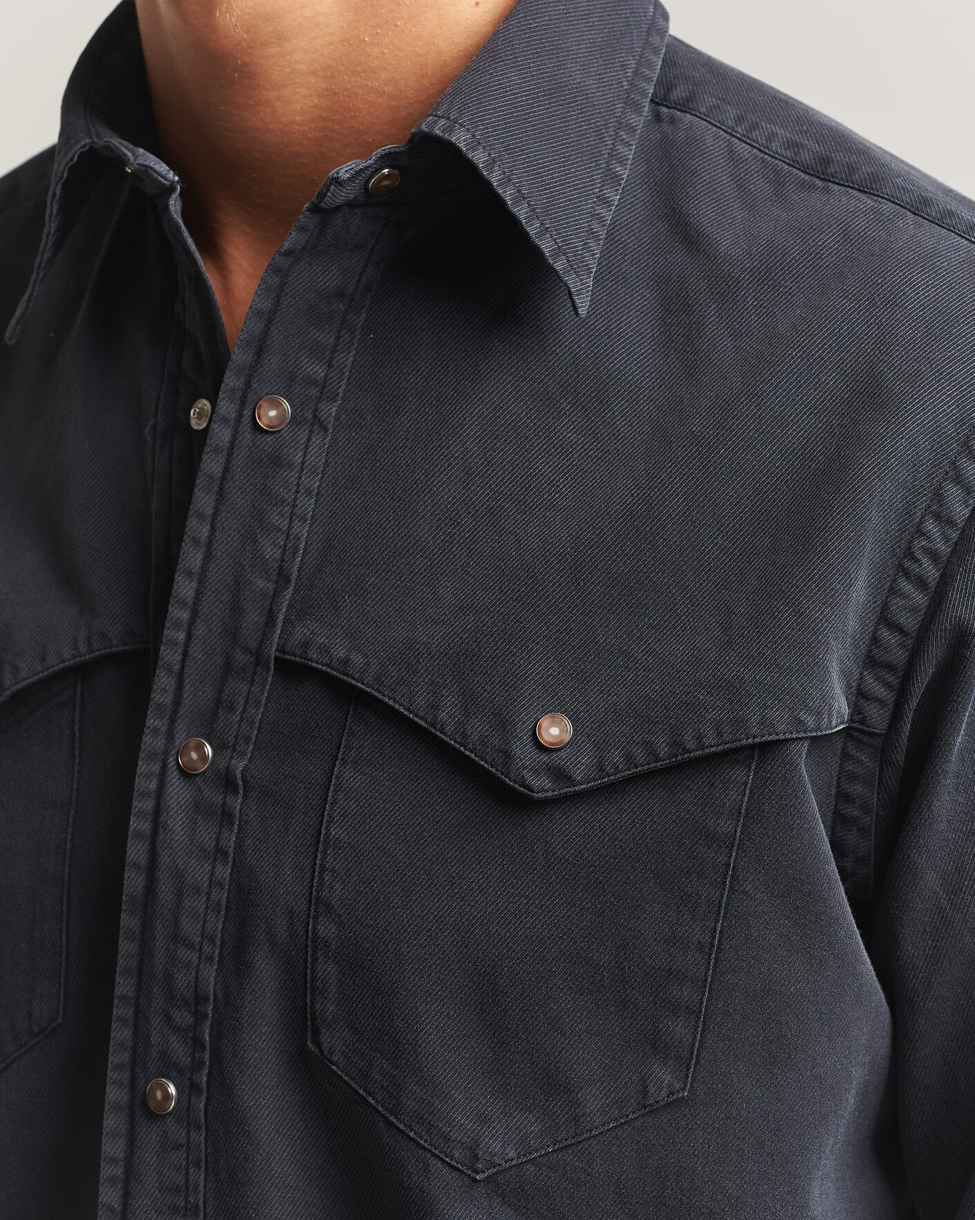 Uomini | Camicie | Eton | Indigo Western Shirt Black