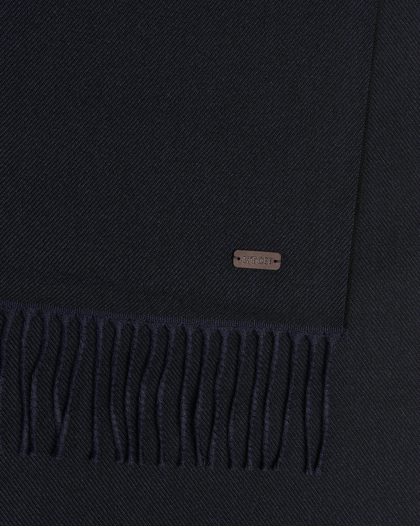 Uomini | Sciarpe | Eton | Twill Merino Wool Scarf Navy Blue