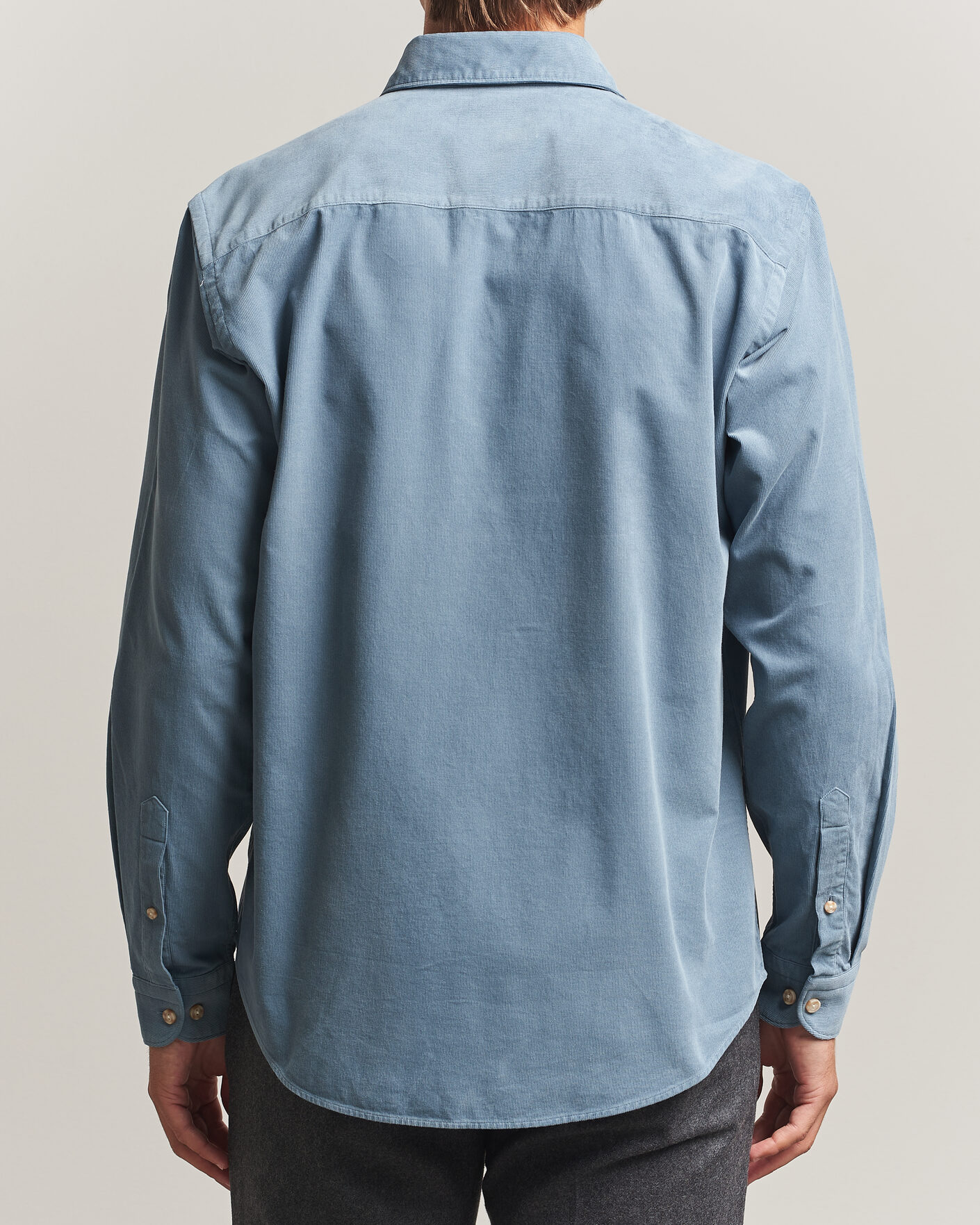Uomini | Camicie | Eton | Casual Fit Corduroy Shirt Blue
