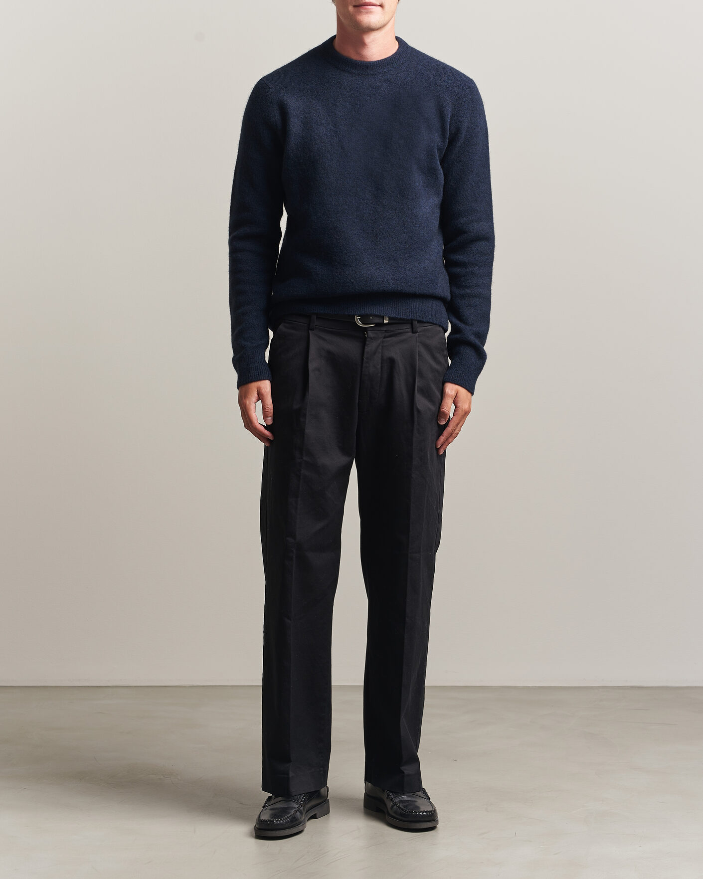 Uomini | Maglieria | Filippa K | Yak Knitted Sweater Navy