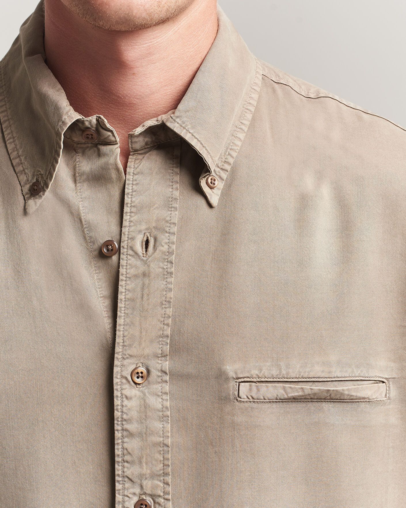 Uomini | Camicie | Filippa K | Zack Lyocell Shirt Stone Taupe