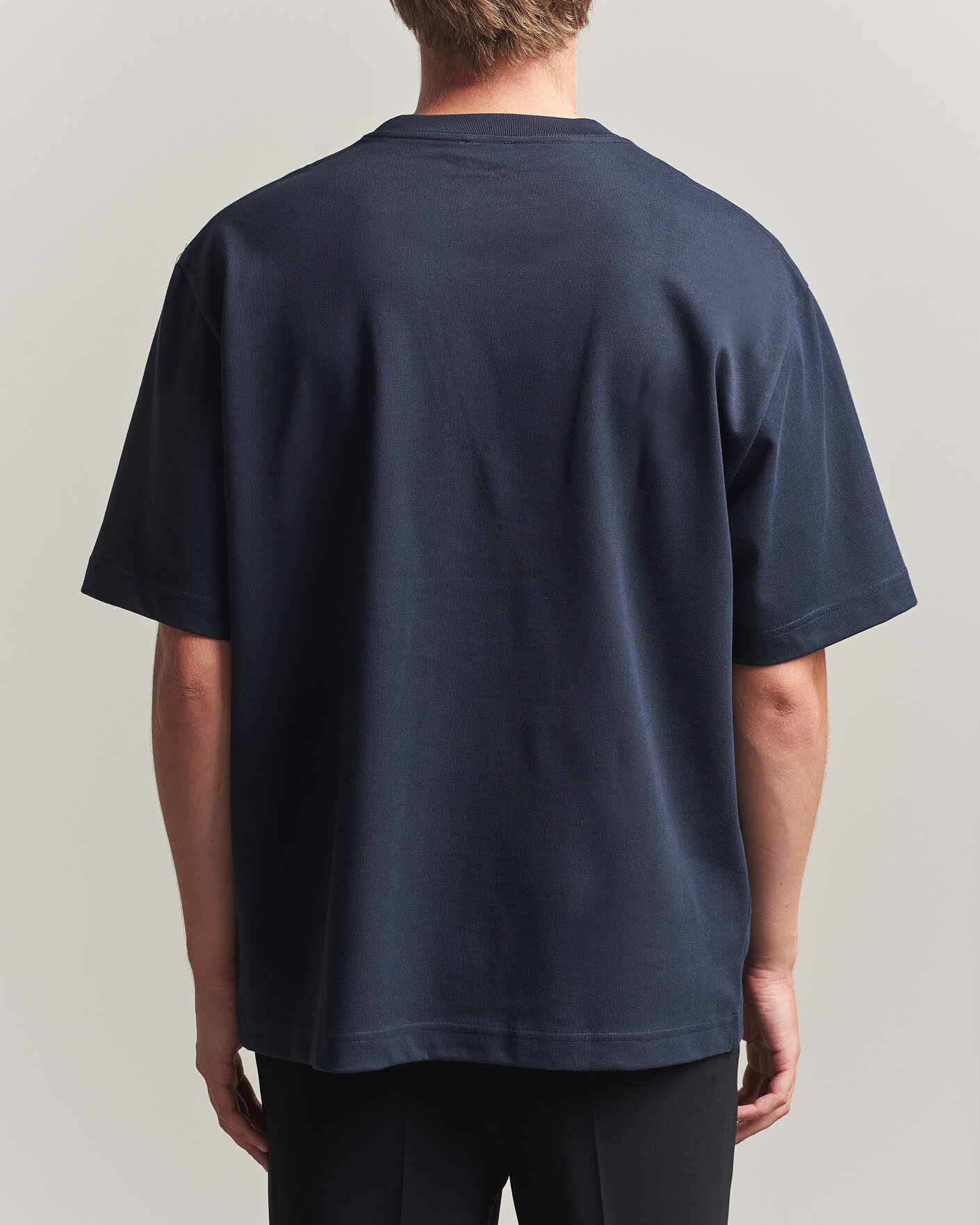 Uomini | T-shirt | Filippa K | Heavy Cotton Crew Neck T-Shirt Night Blue