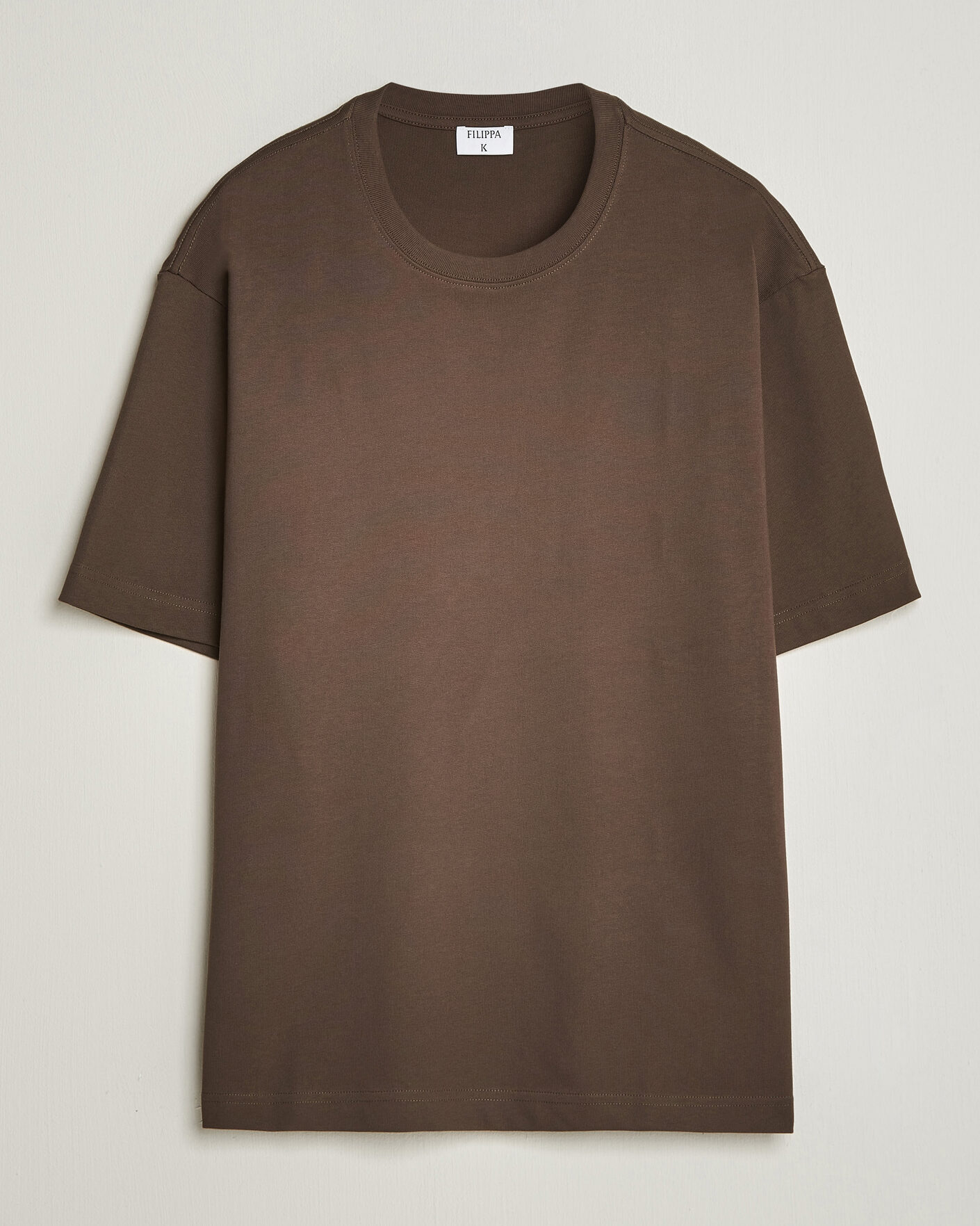 Uomini | T-shirt | Filippa K | Heavy Cotton Crew Neck T-Shirt Golden Brown