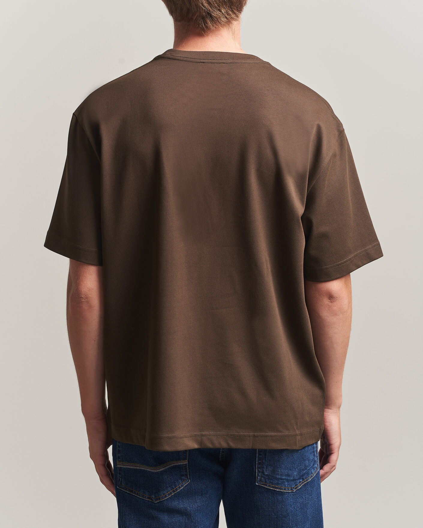 Uomini | T-shirt | Filippa K | Heavy Cotton Crew Neck T-Shirt Golden Brown