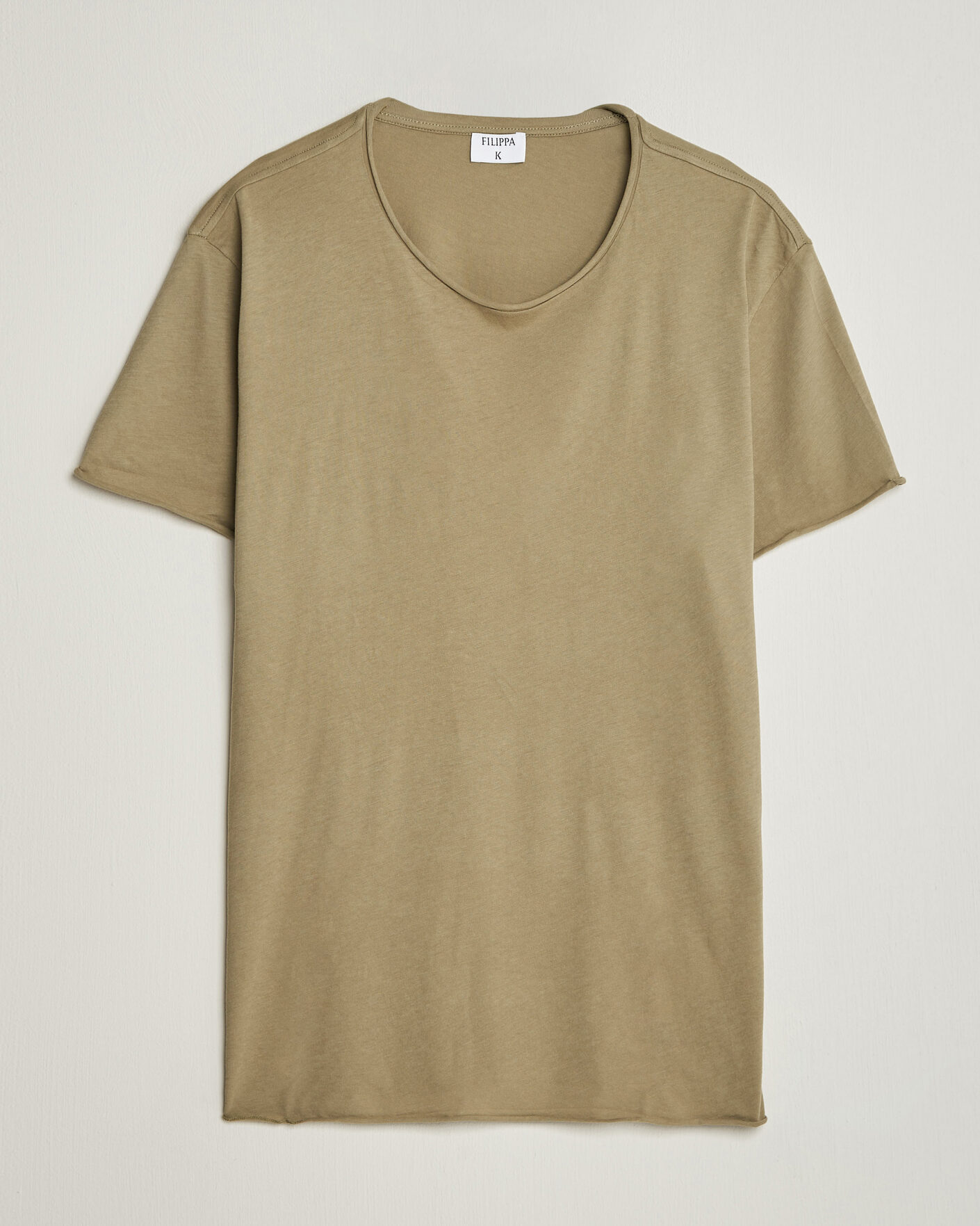 Uomini | T-shirt | Filippa K | Roll Neck Crew Neck T-Shirt Light Olive Green