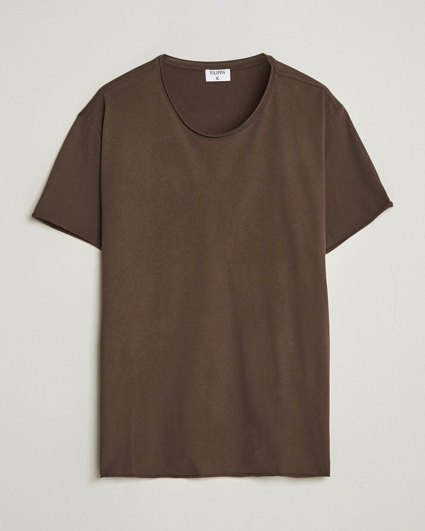 Uomini | T-shirt | Filippa K | Roll Neck Crew Neck T-Shirt Golden Brown