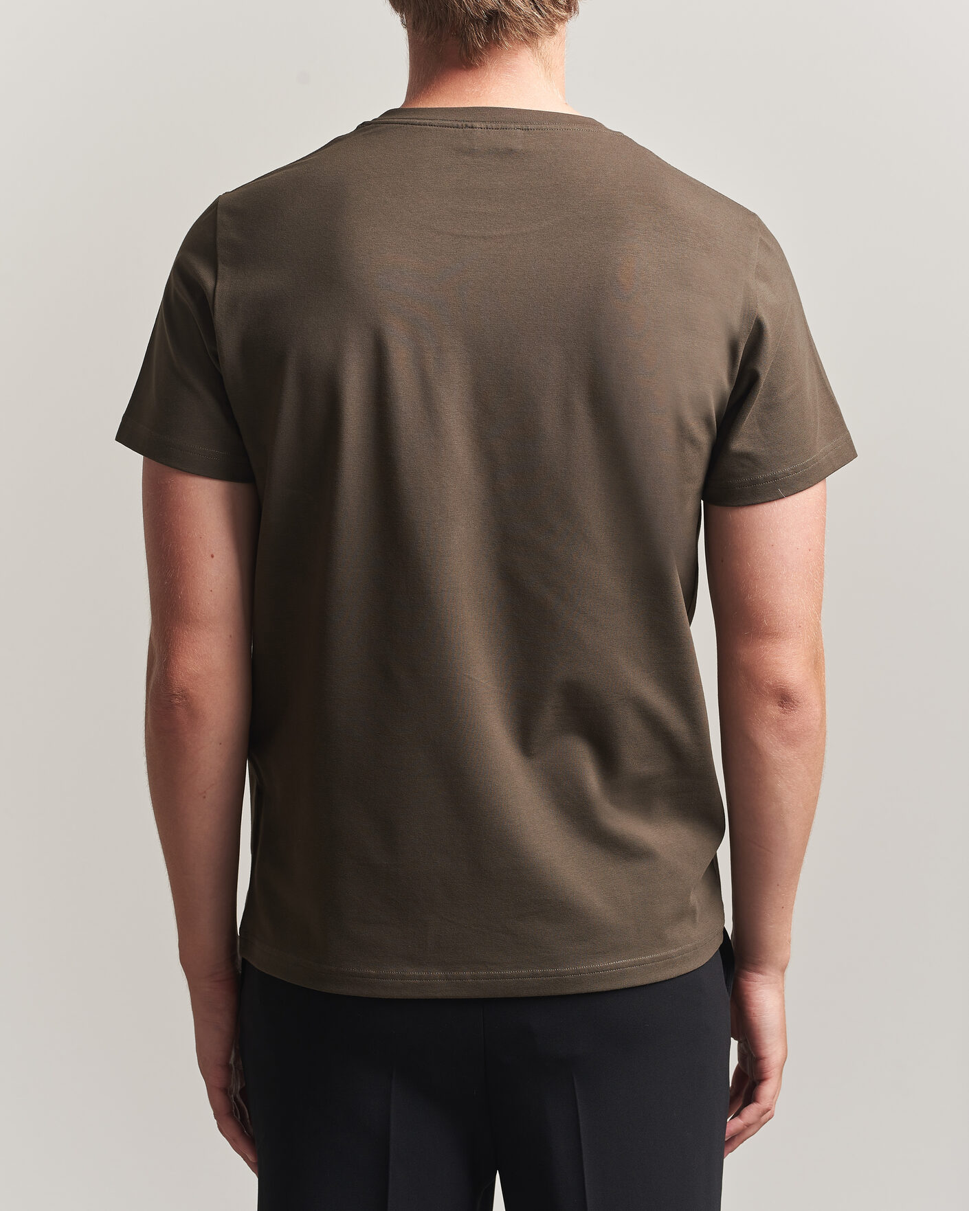 Uomini | T-shirt | Filippa K | Soft Lycra T-Shirt Ebony Brown