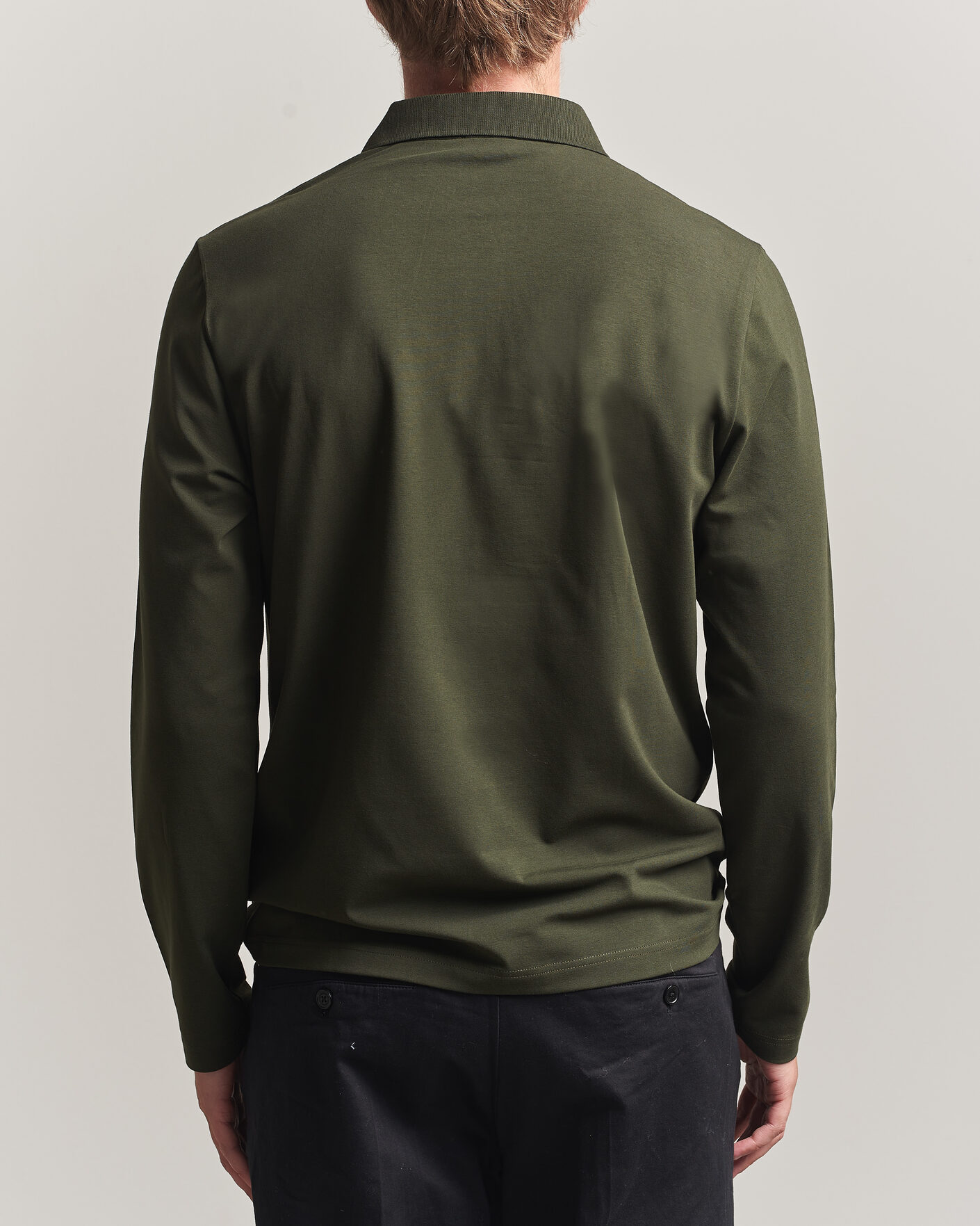Uomini | Polo | Filippa K | Luke Lycra Polo Shirt Night Green
