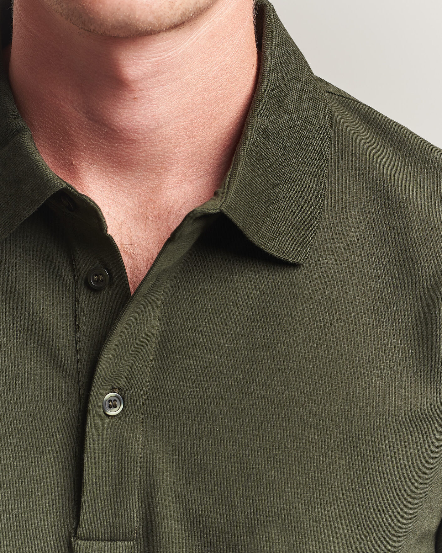 Uomini | Polo | Filippa K | Luke Lycra Polo Shirt Night Green