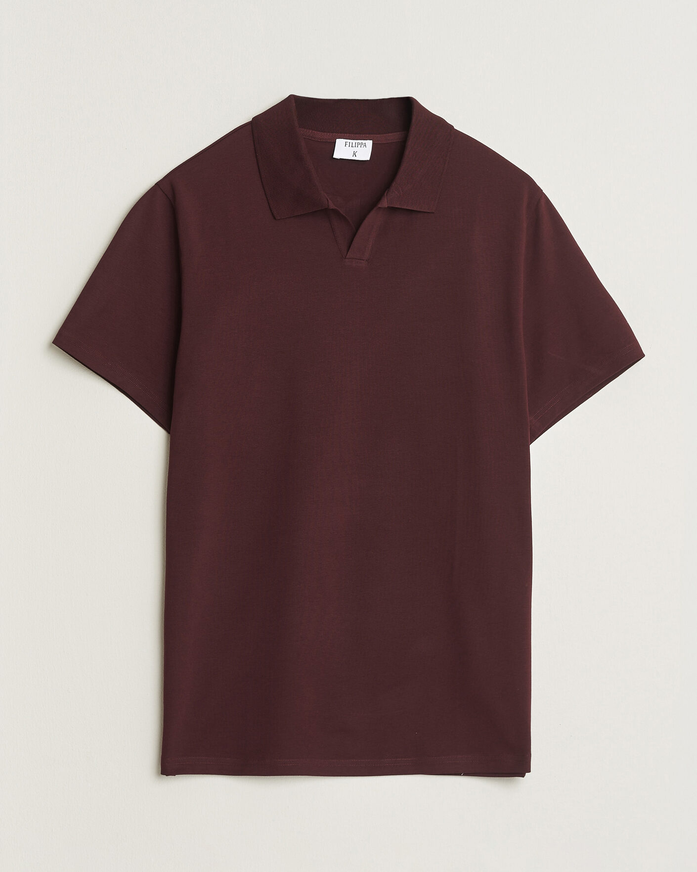 Uomini | Polo | Filippa K | Soft Lycra Polo T-Shirt Dark Burgundy