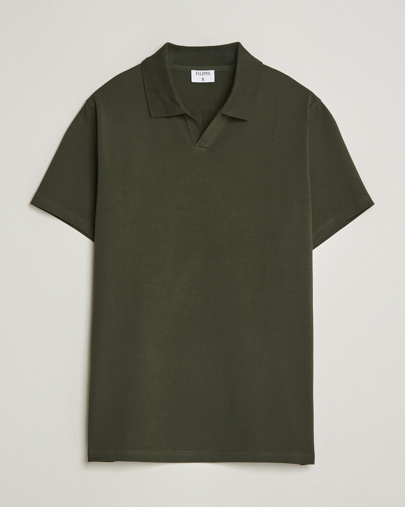 Uomini | Polo | Filippa K | Soft Lycra Polo T-Shirt Night Green