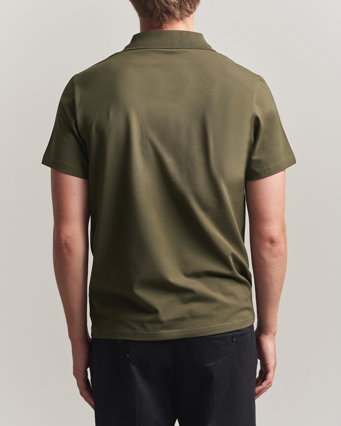 Uomini | Polo | Filippa K | Soft Lycra Polo T-Shirt Ebony Brown