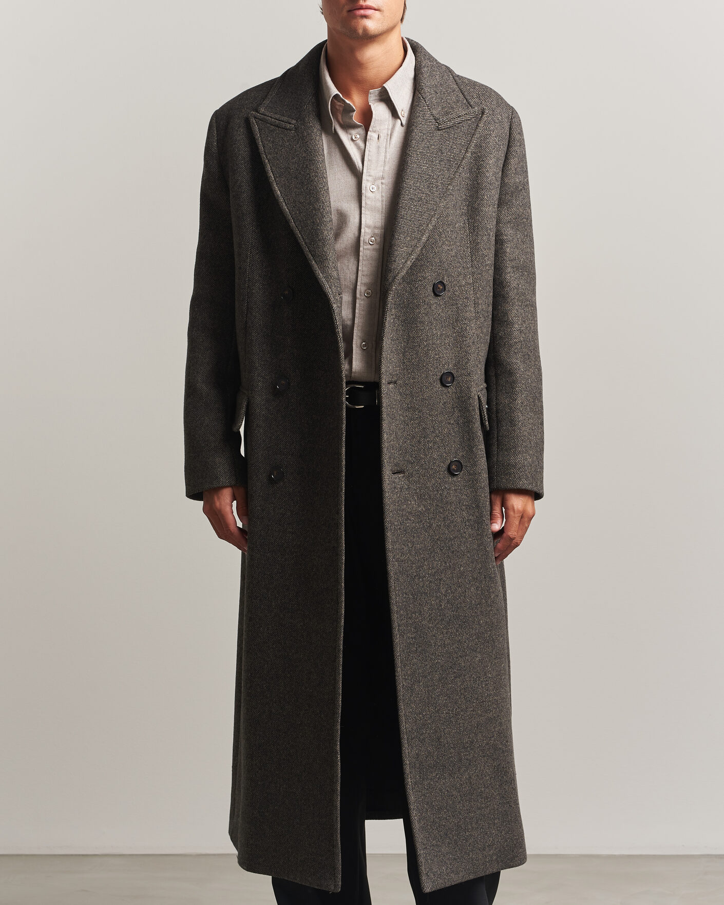 Uomini | Giacche | Filippa K | Damian Wool Twill Coat Driftwood