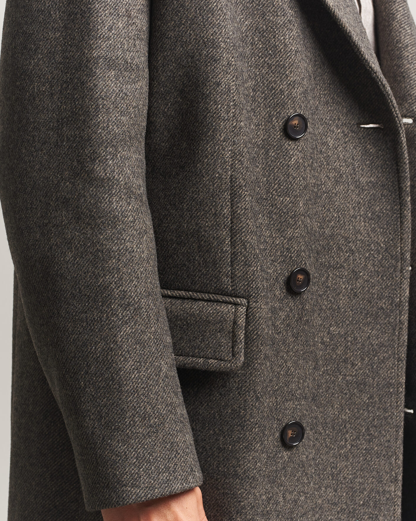 Uomini | Giacche | Filippa K | Damian Wool Twill Coat Driftwood