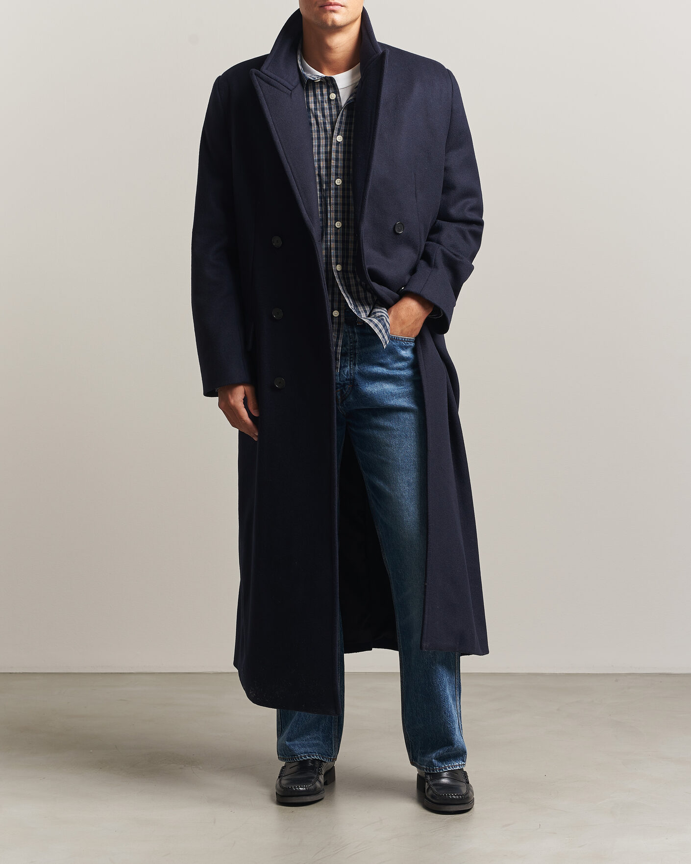 Uomini | Giacche | Filippa K | Damian Wool Coat French Navy