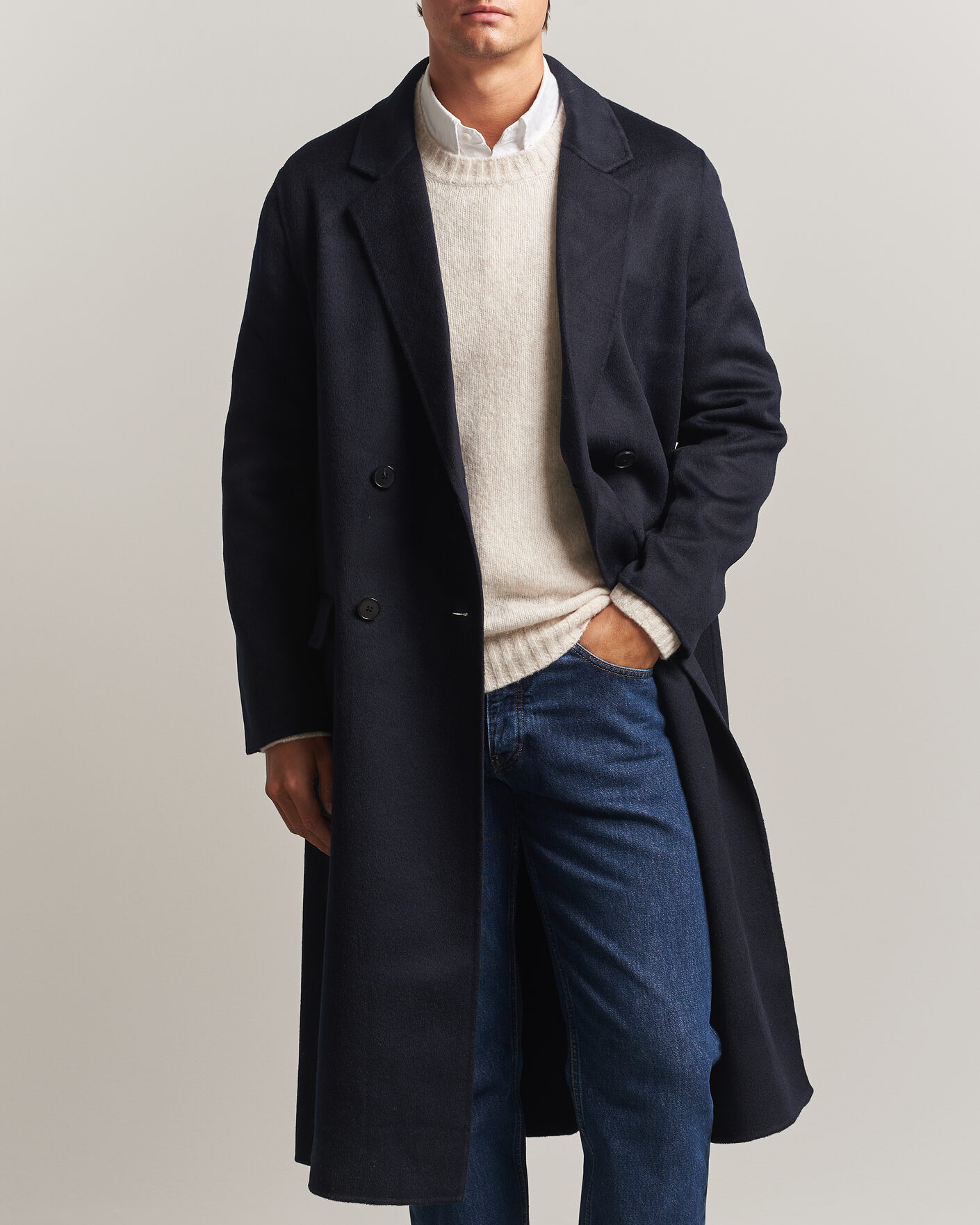 Uomini | Giacche | Filippa K | Athens Wool Coat Navy