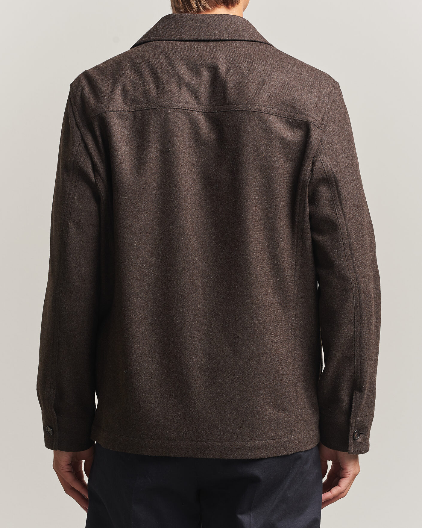 Uomini | Camicie | Filippa K | Taylor Flannel Overshirt Walnut Brown