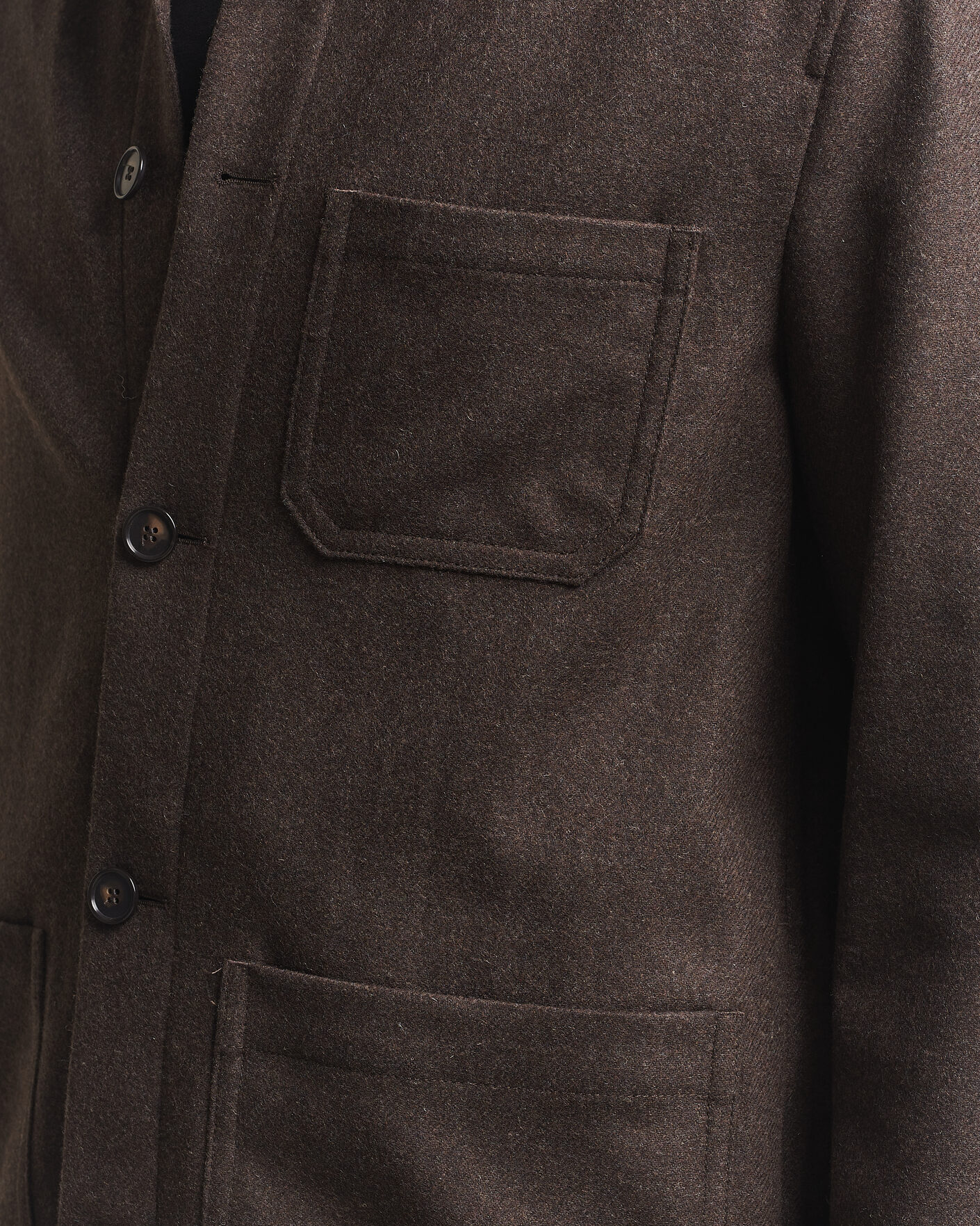 Uomini | Camicie | Filippa K | Taylor Flannel Overshirt Walnut Brown