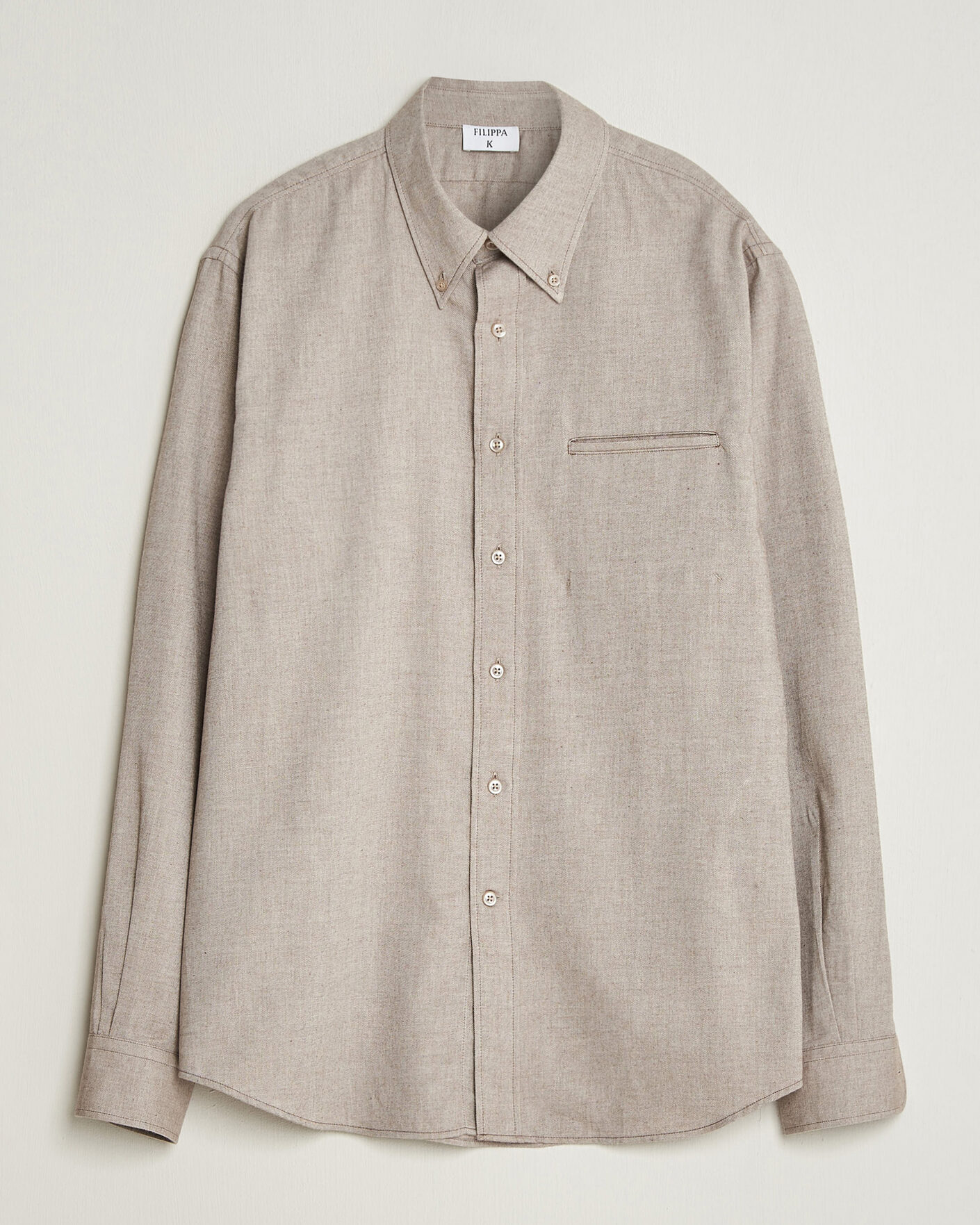 Uomini | Camicie | Filippa K | Zack Flannel Shirt Mid Brown