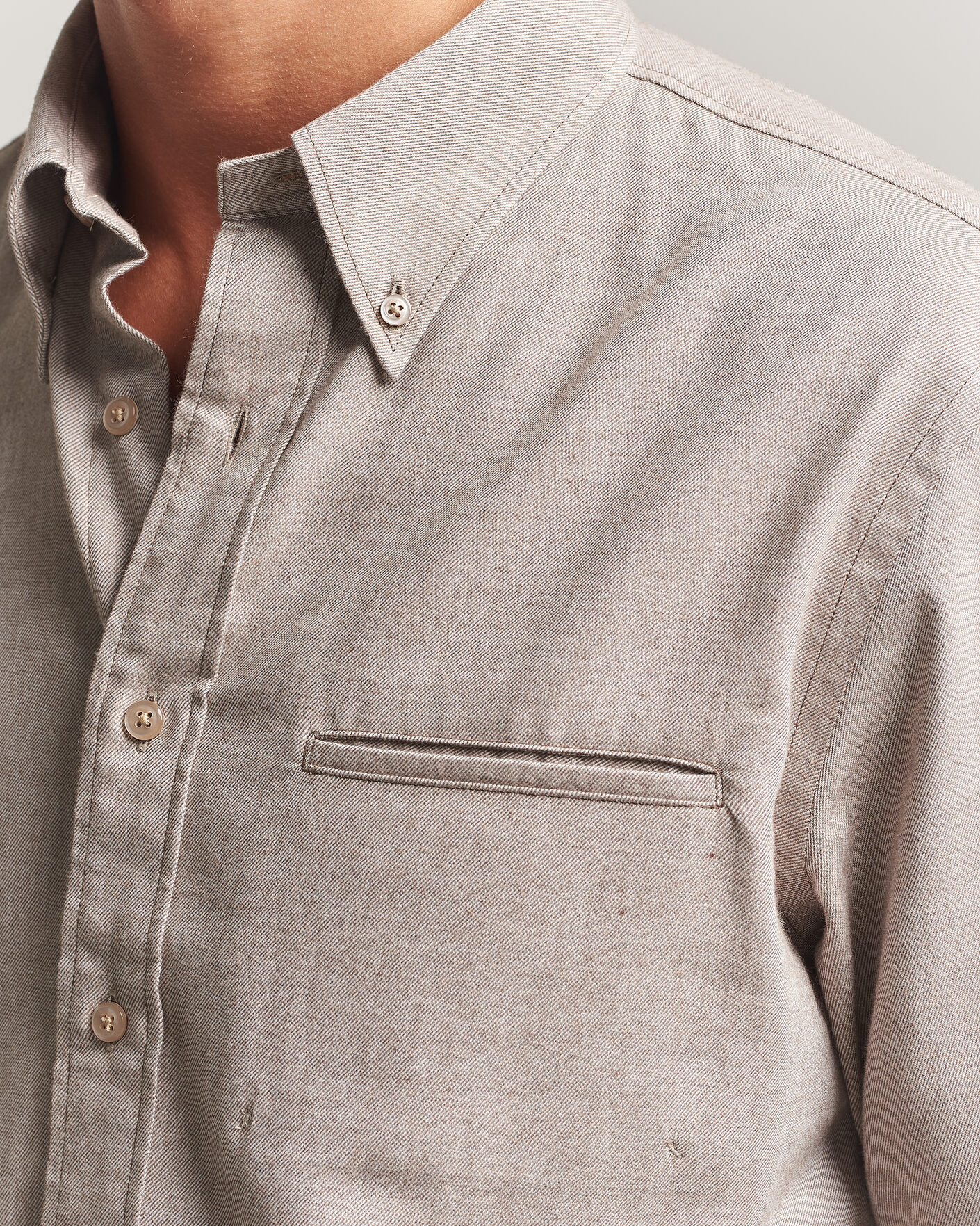 Uomini | Camicie | Filippa K | Zack Flannel Shirt Mid Brown
