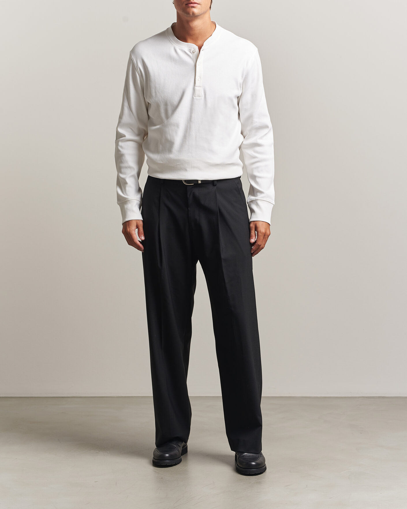Uomini | Maglieria | Filippa K | Cotton Rib Henley White