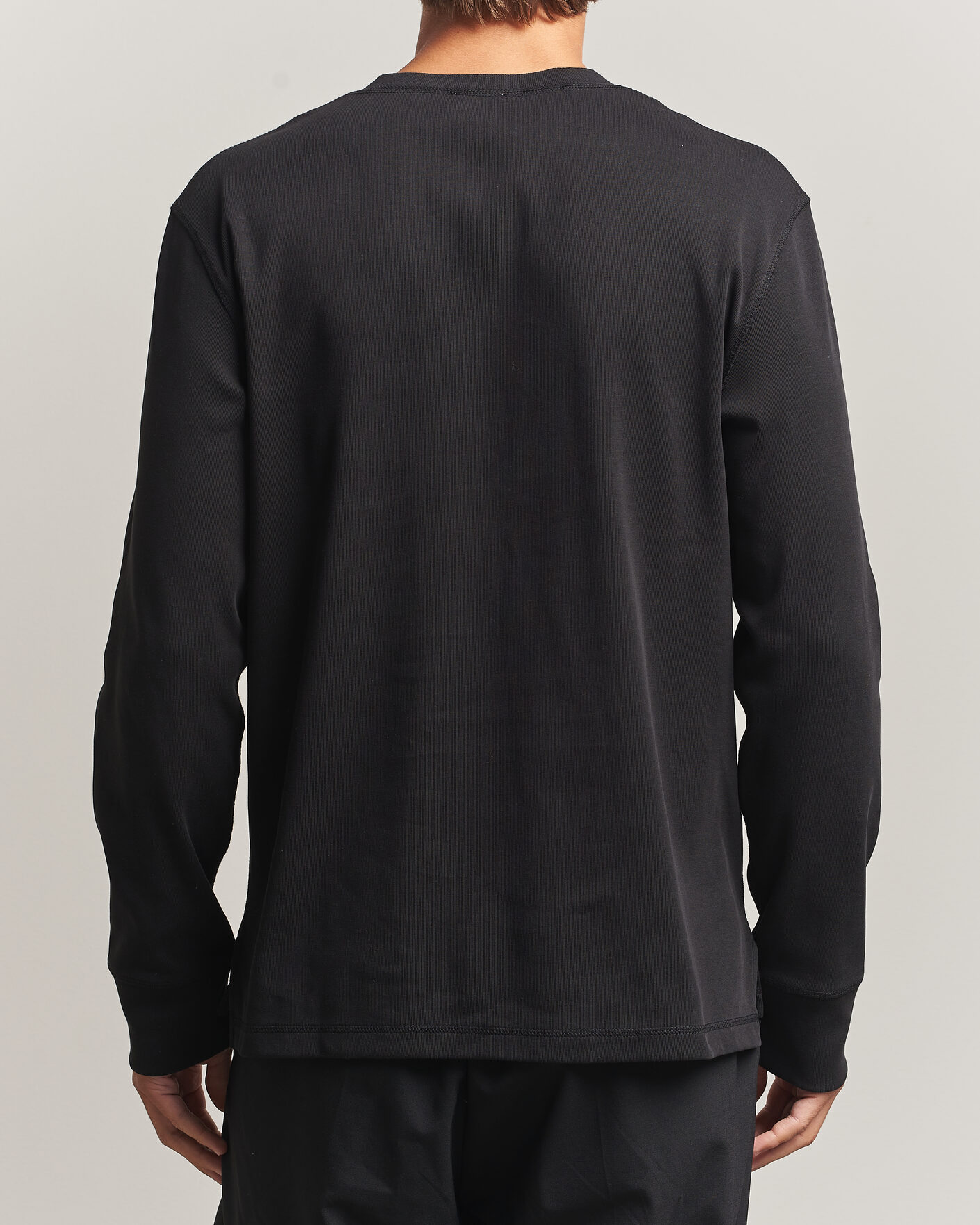 Uomini | Maglieria | Filippa K | Cotton Rib Henley Black