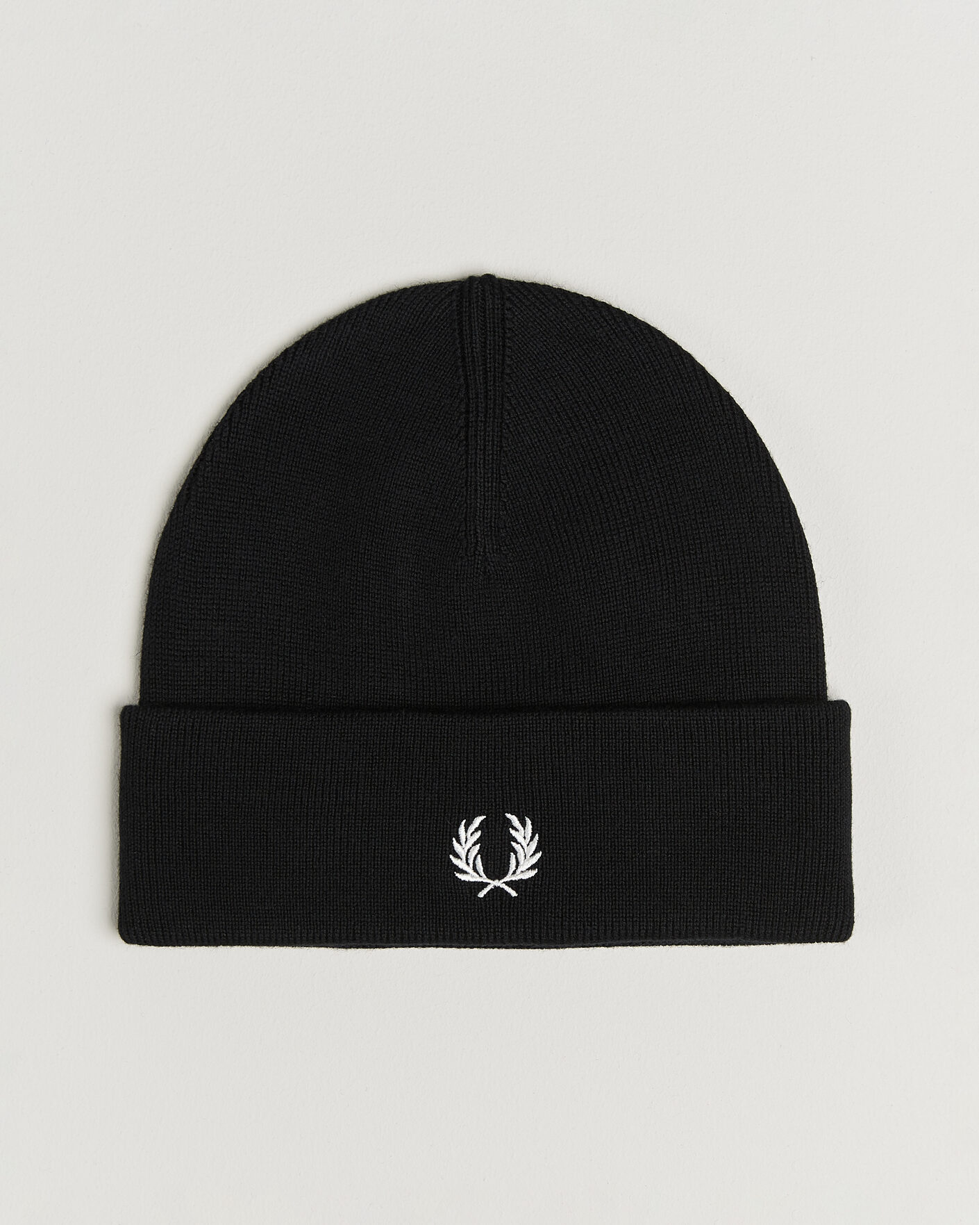 Uomini | Berretti | Fred Perry | Merino Wool Beanie Black
