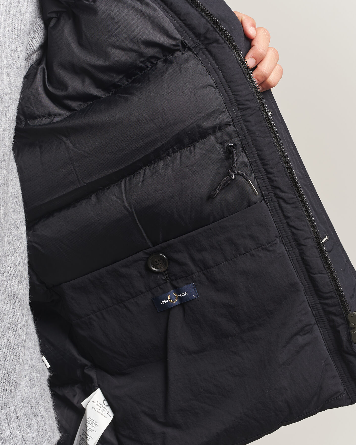 Uomini | Giacche | Fred Perry | Padded Patch Pocket Parka Black