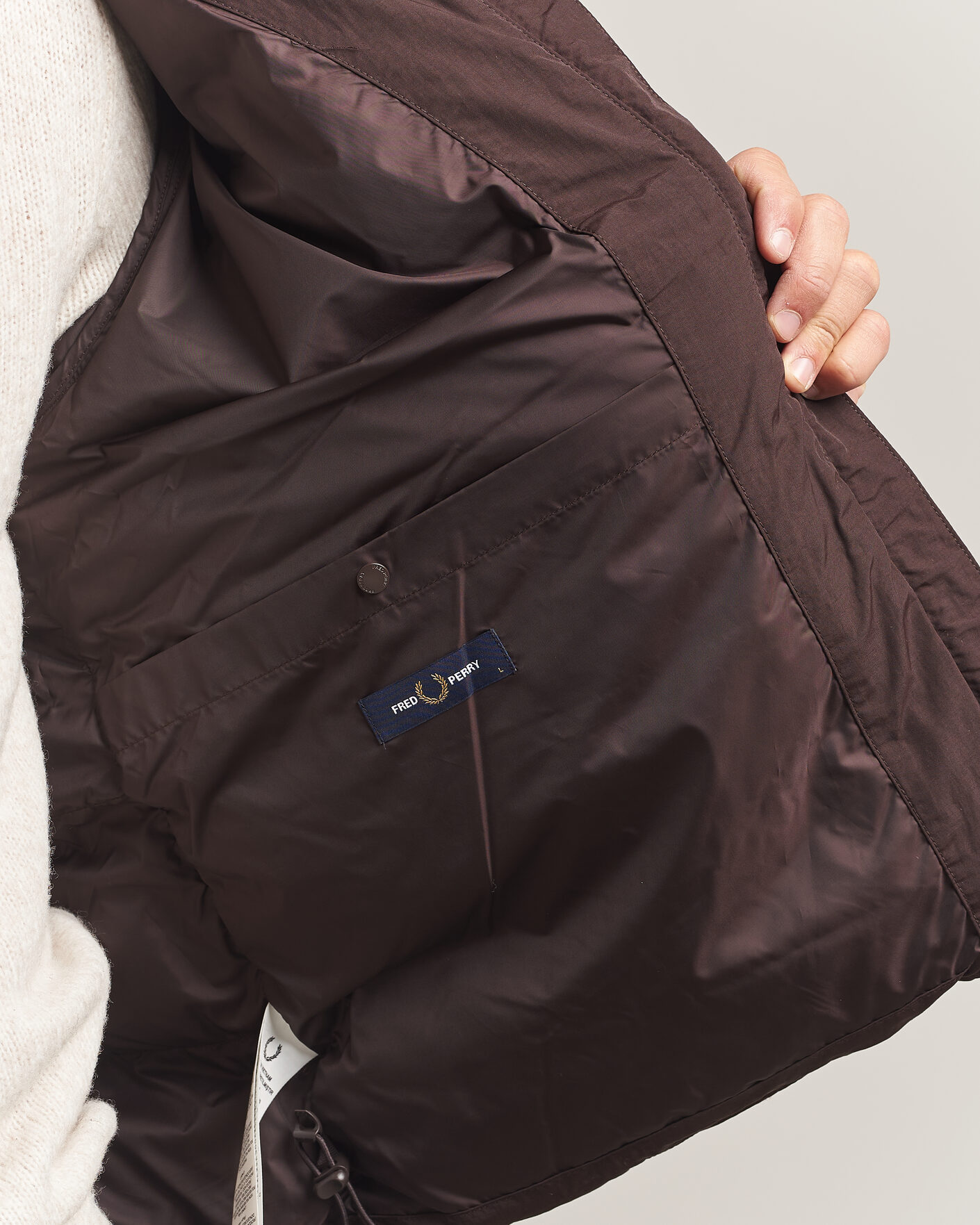 Uomini | Giacche | Fred Perry | Raglan Sleeve Padded Jacket Rich Brown