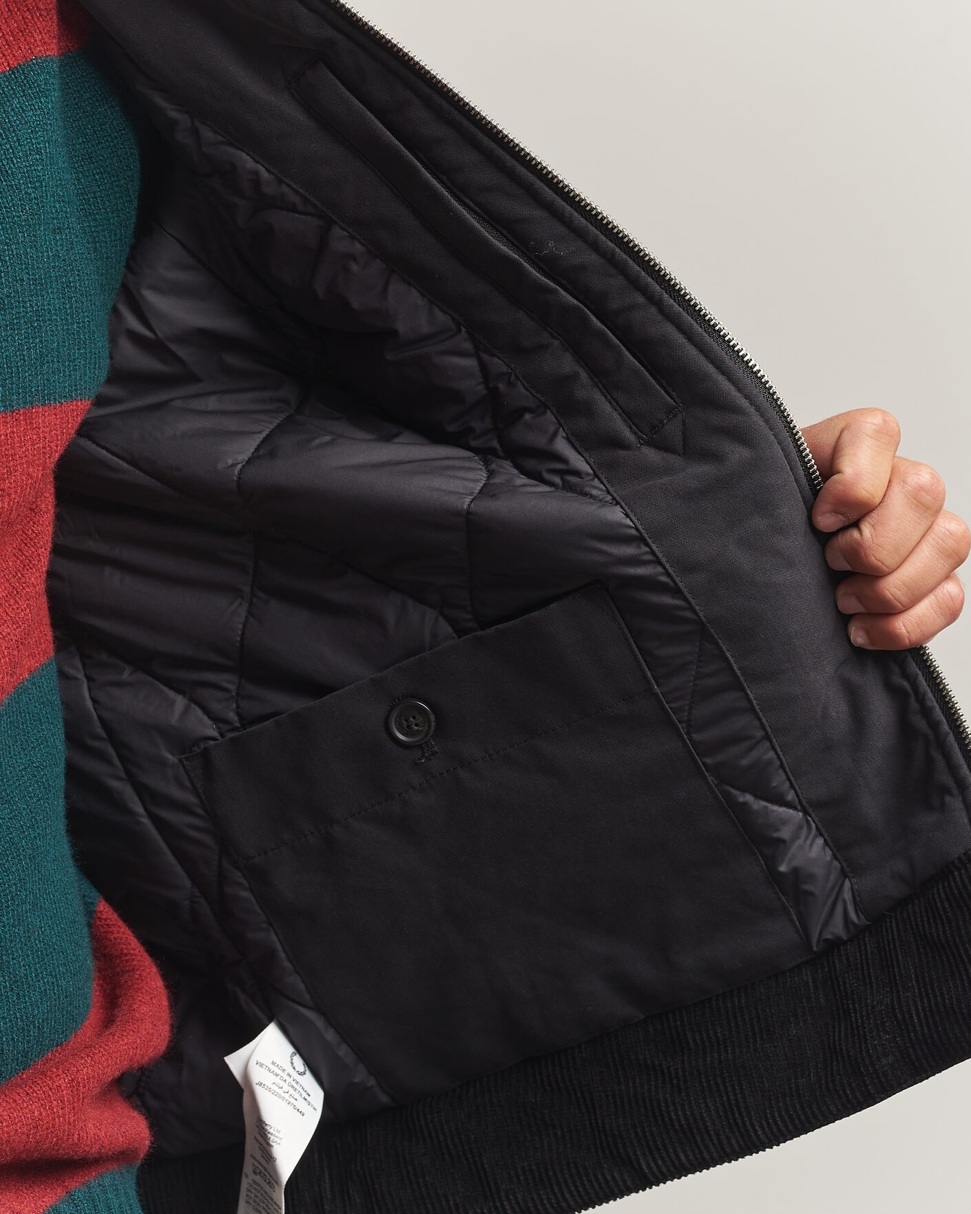 Uomini | Giacche | Fred Perry | Cotton Caban Jacket Black