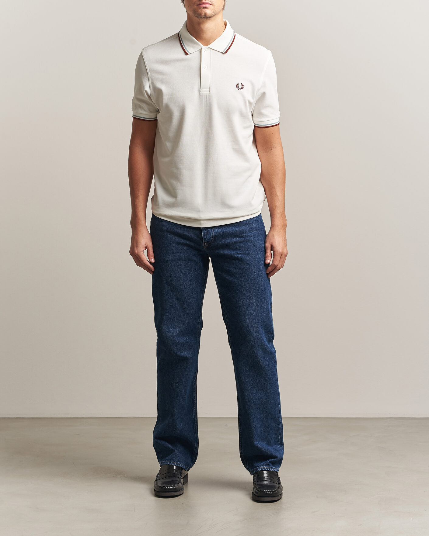 Uomini | Polo | Fred Perry | Twin Tipped Polo Shirt Ecru
