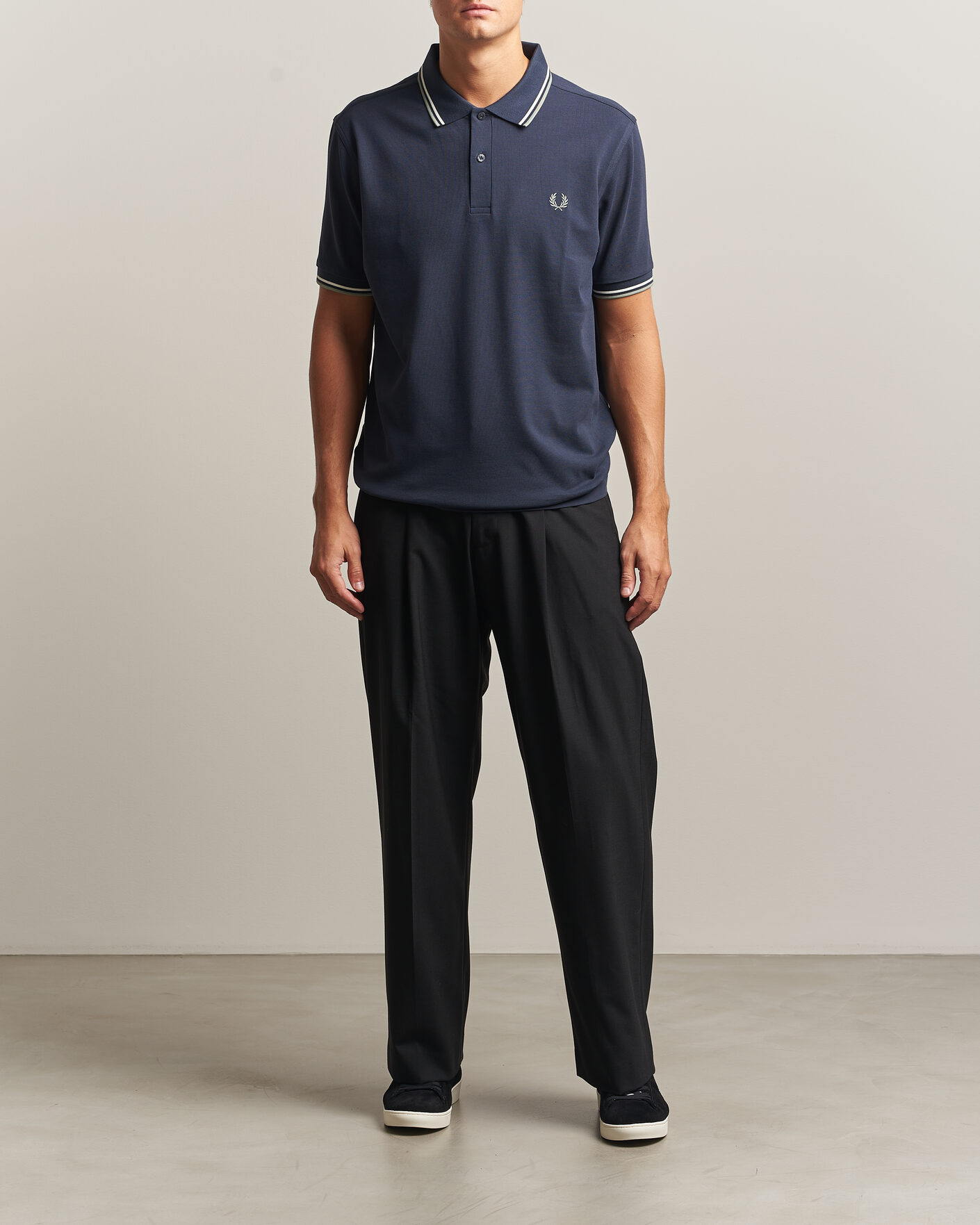 Uomini | Polo | Fred Perry | Twin Tipped Polo Shirt Dark Airforce